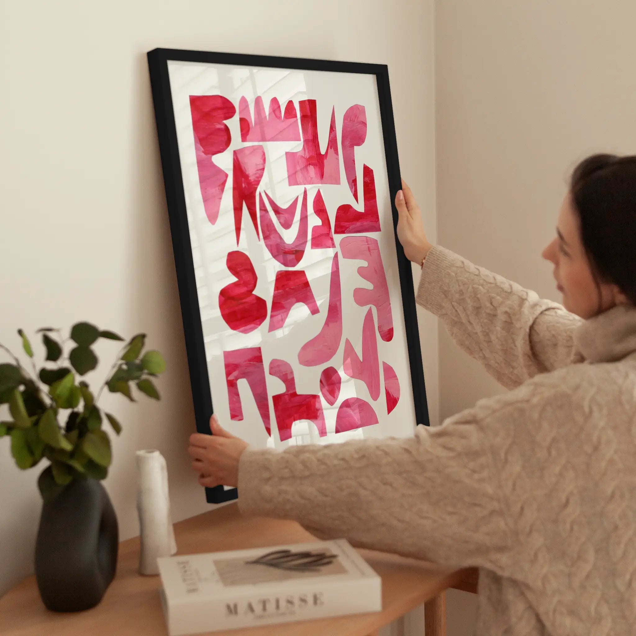 Bright Shapes wird aufgehängt