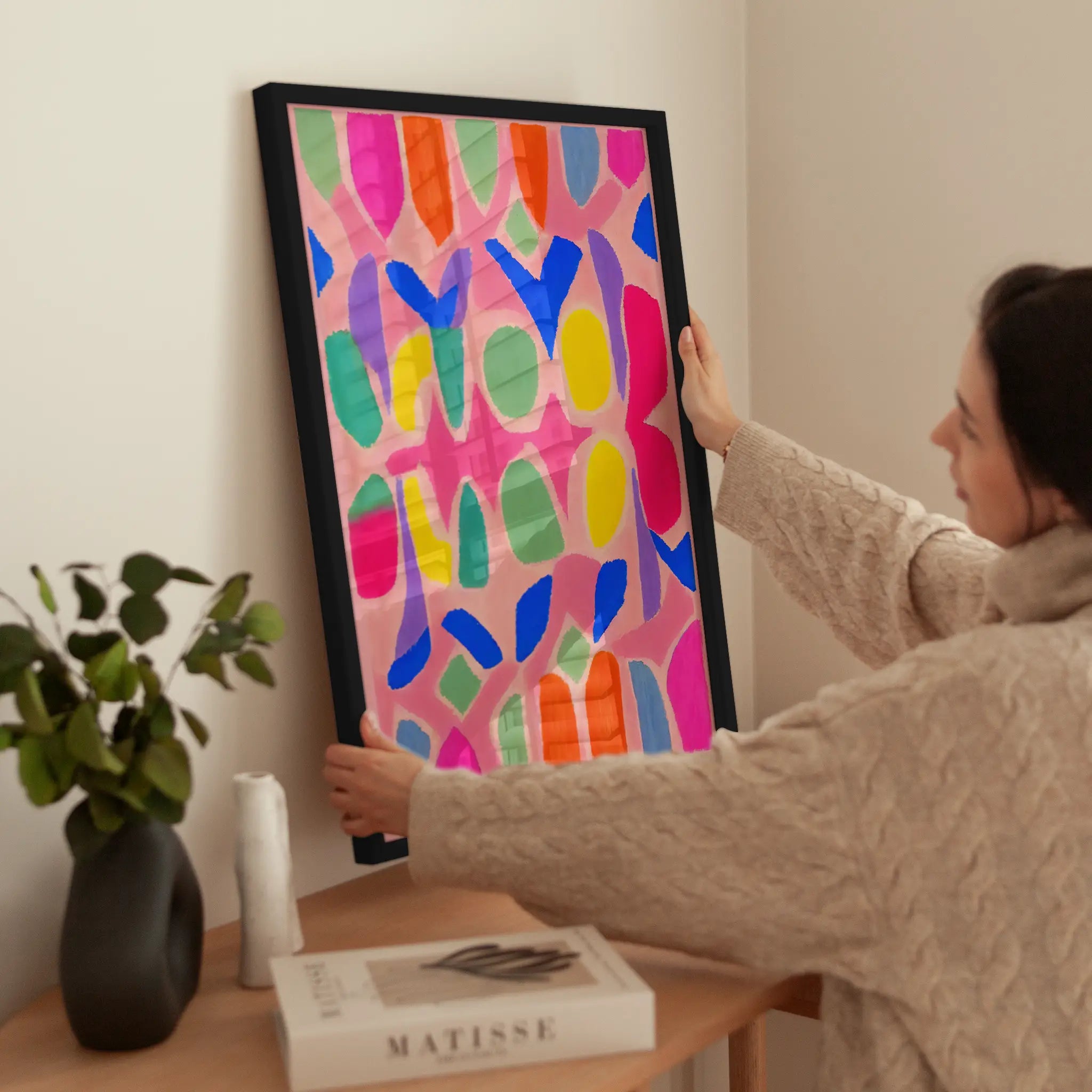 Bright Shapes No2 wird aufgehängt