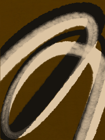 Abstrakte Bögen in Braun- und Beigetönen mit verschwommenem Effekt.