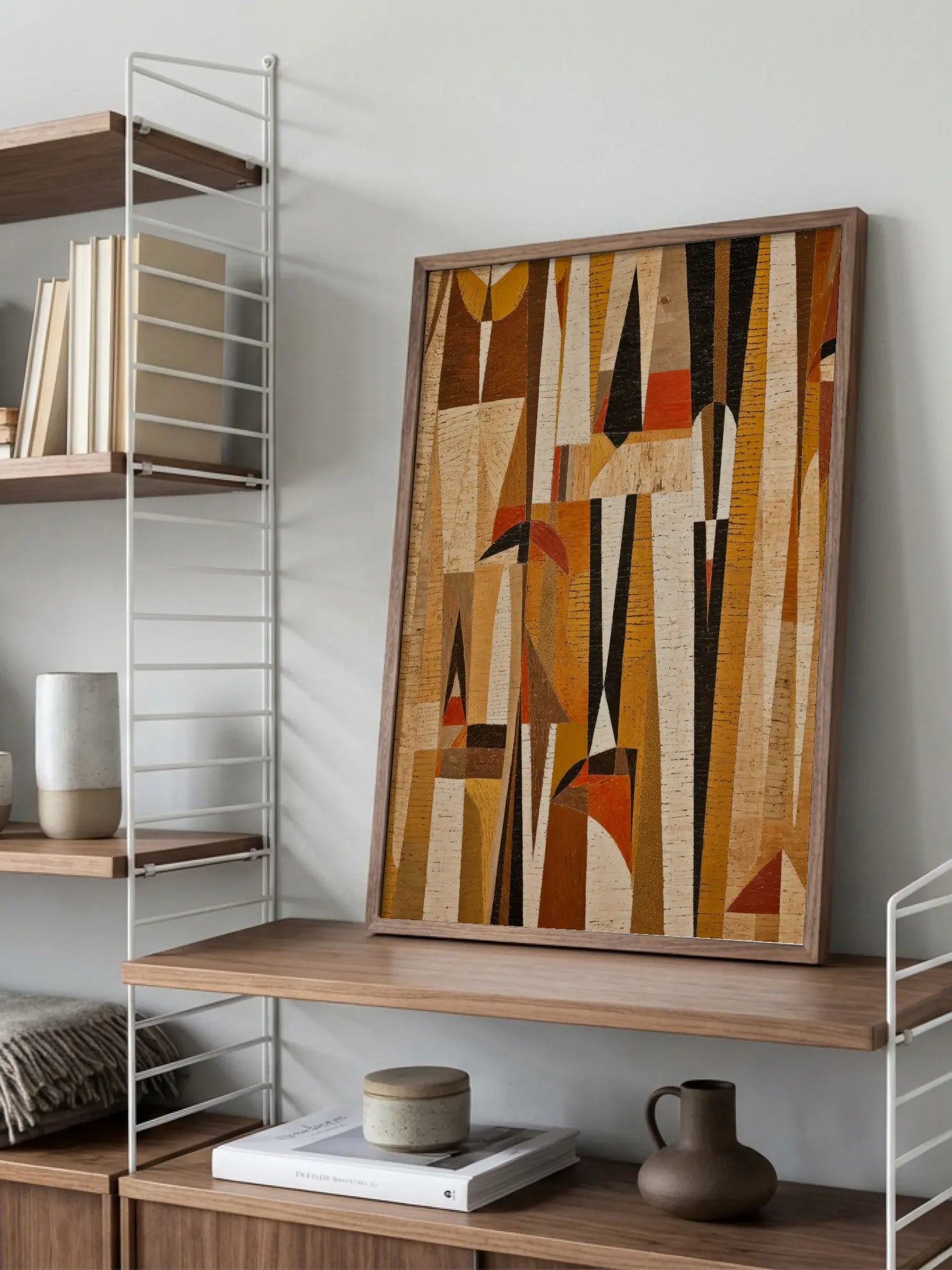 Brown Abstract Shapes Poster