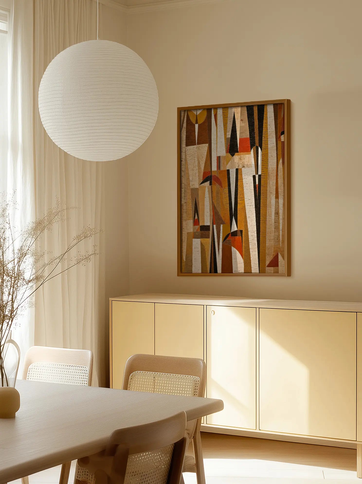 Brown Abstract Shapes Poster