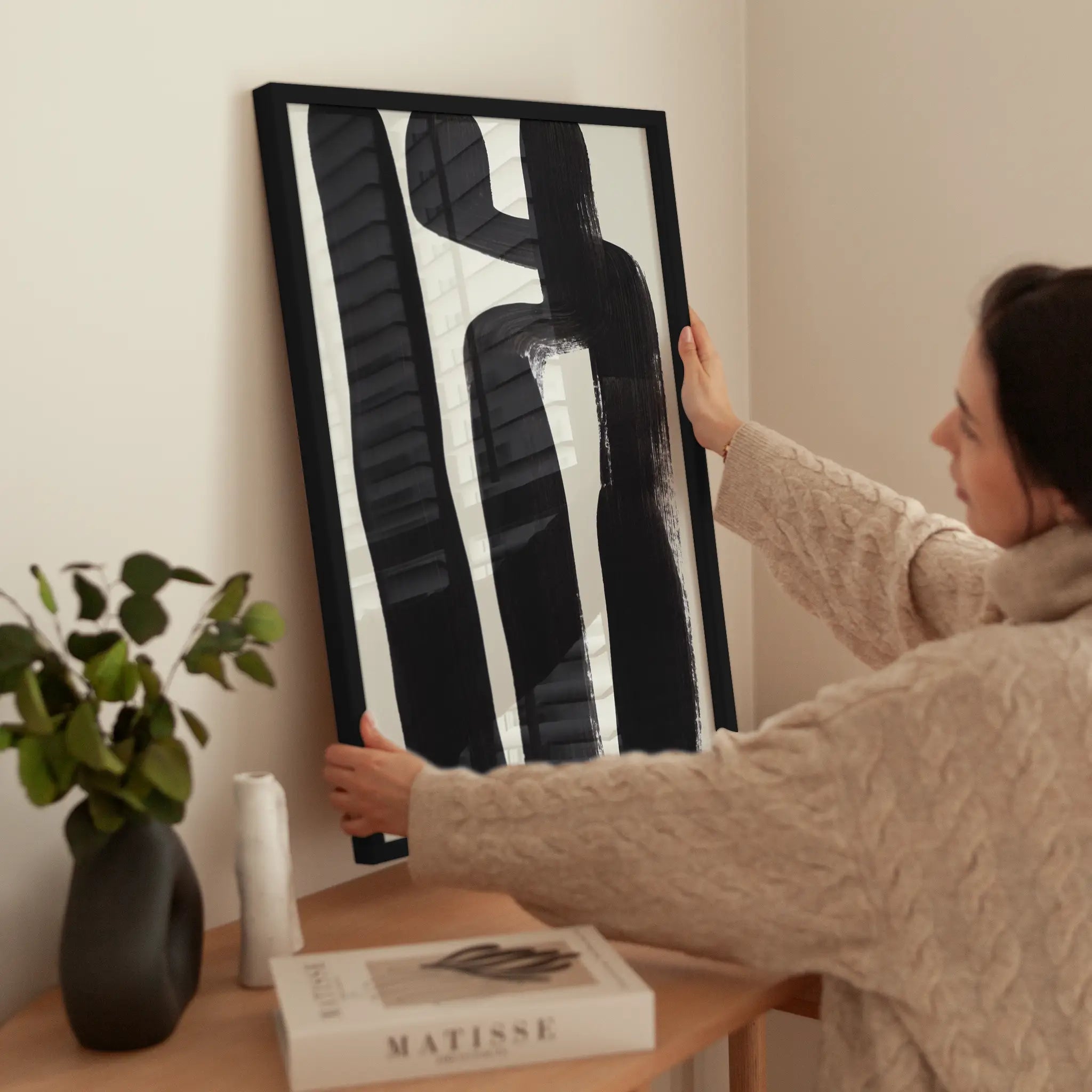 Brush Strokes wird aufgehängt