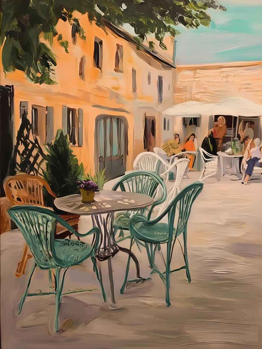 Café Courtyard Poster
