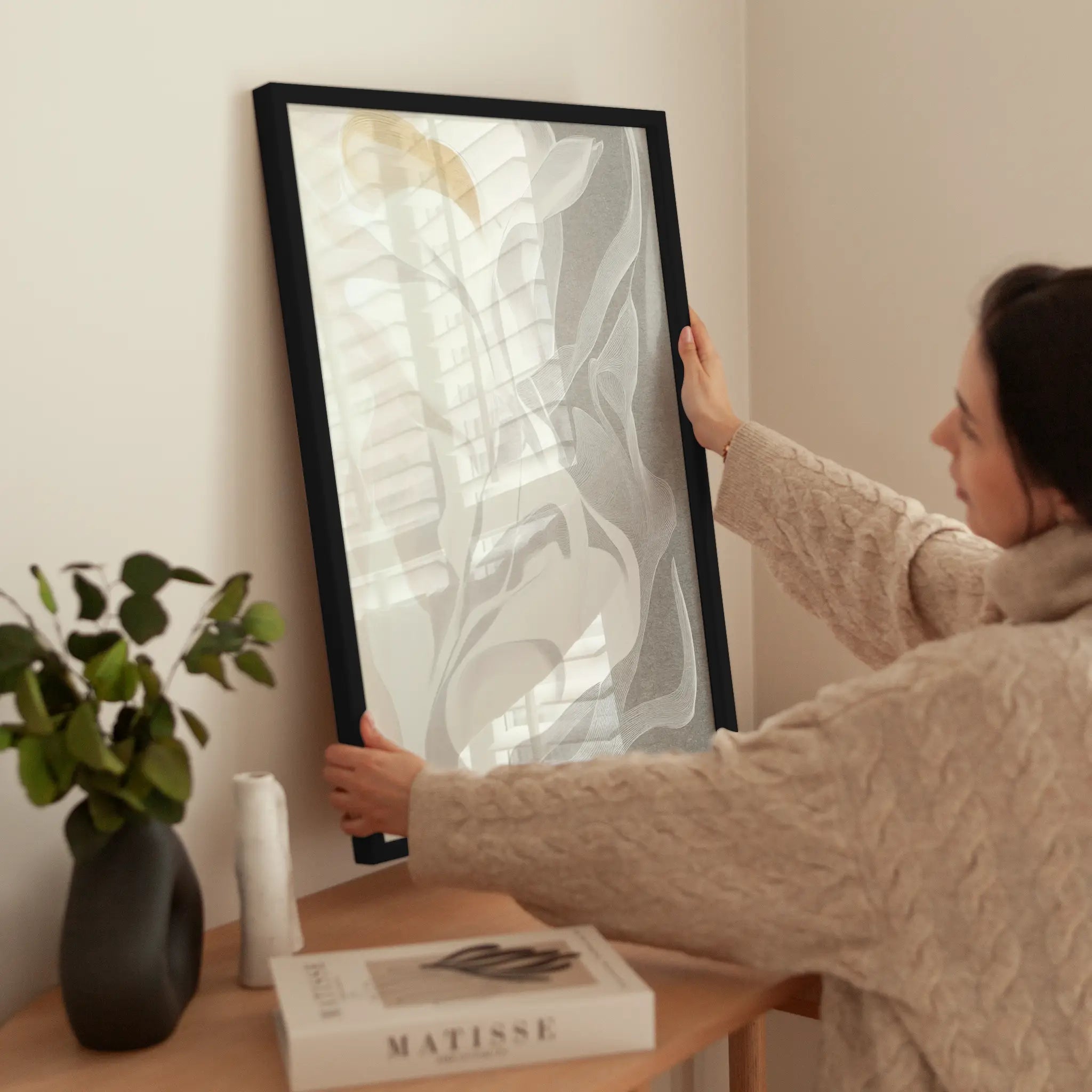 Calla wird aufgehängt