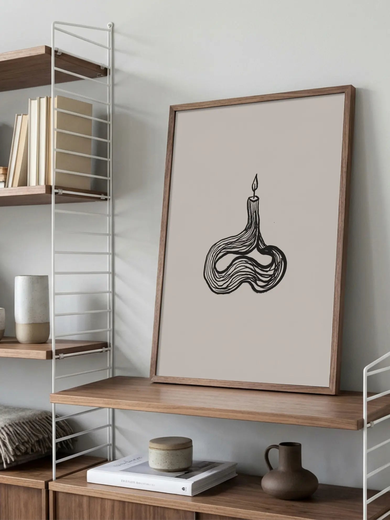 Candle Illustration Poster