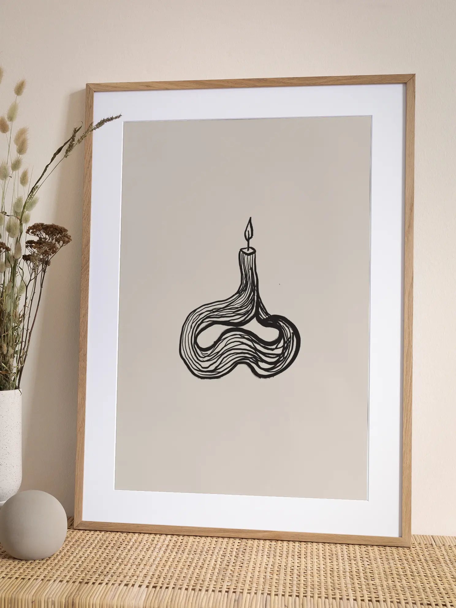 Candle Illustration Poster