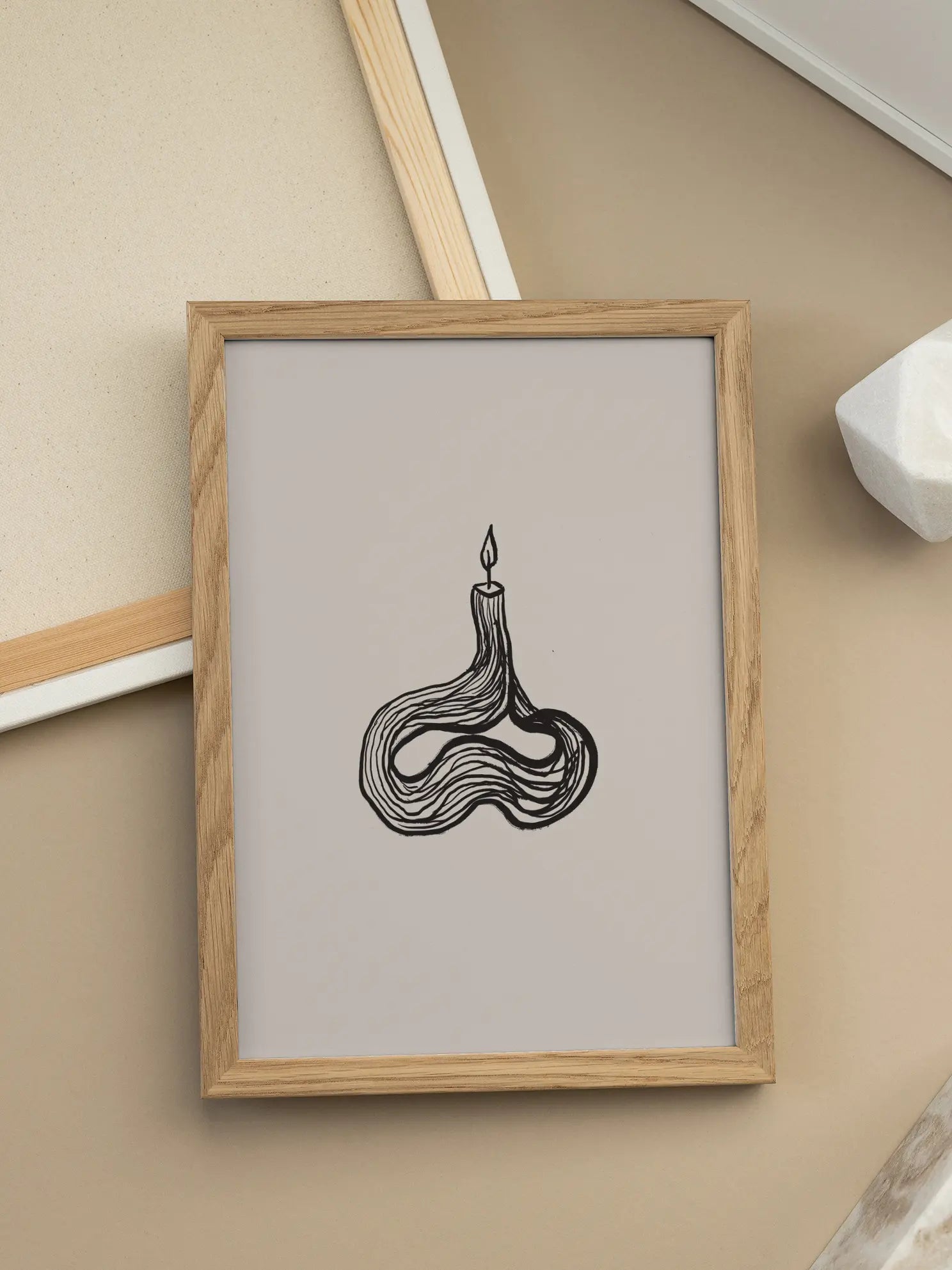 Candle Illustration Poster