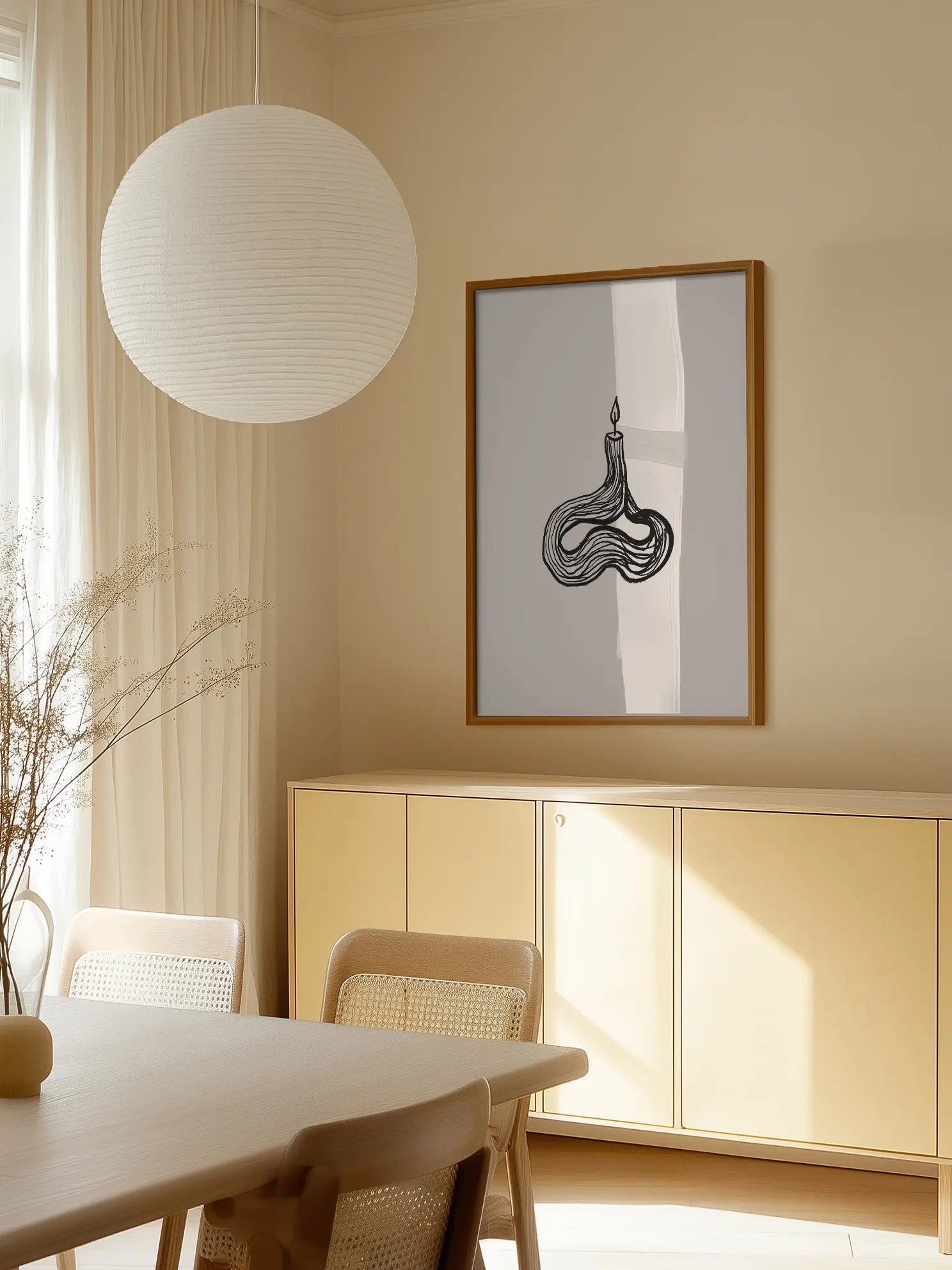 Candle Illustration Poster
