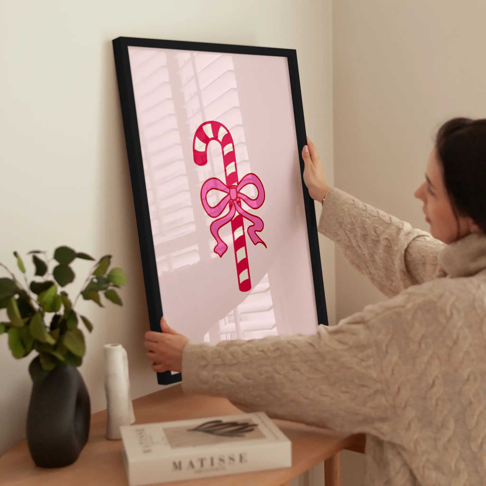 Candy Cane wird aufgehängt