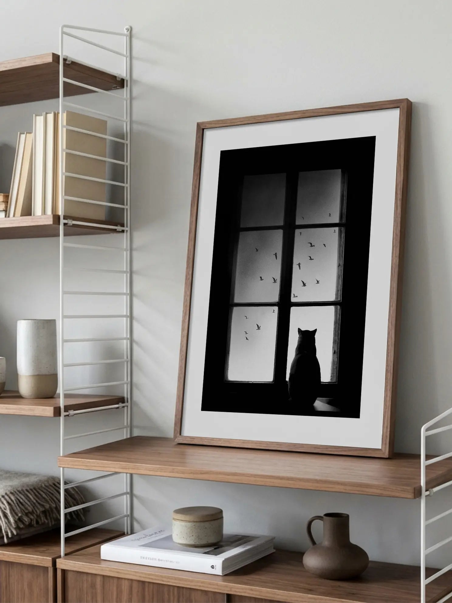 Cat Looking Out Poster