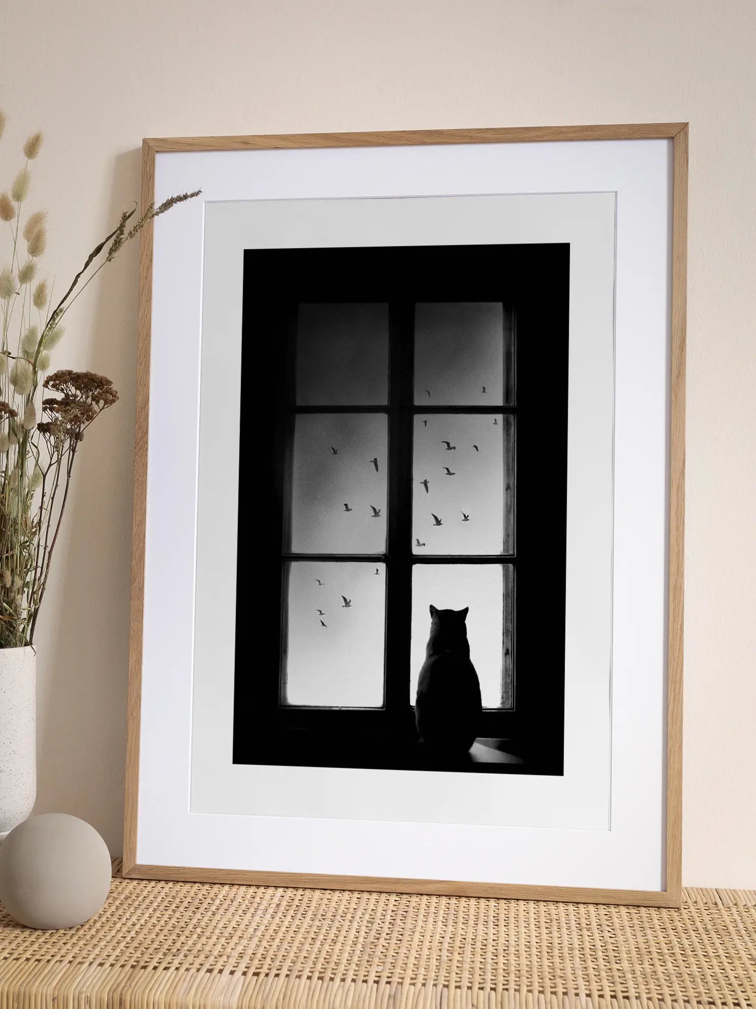 Cat Looking Out Poster