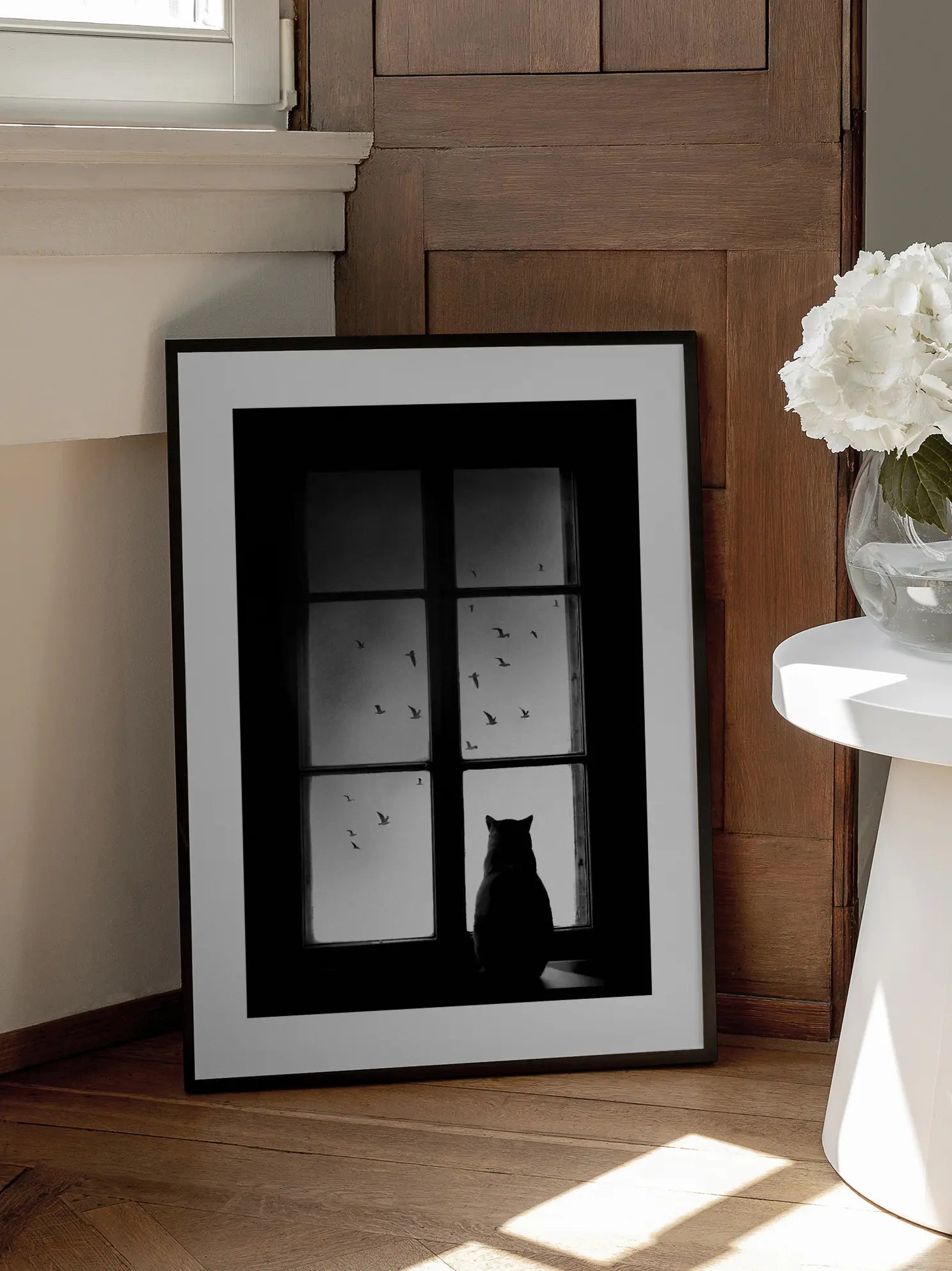 Cat Looking Out Poster