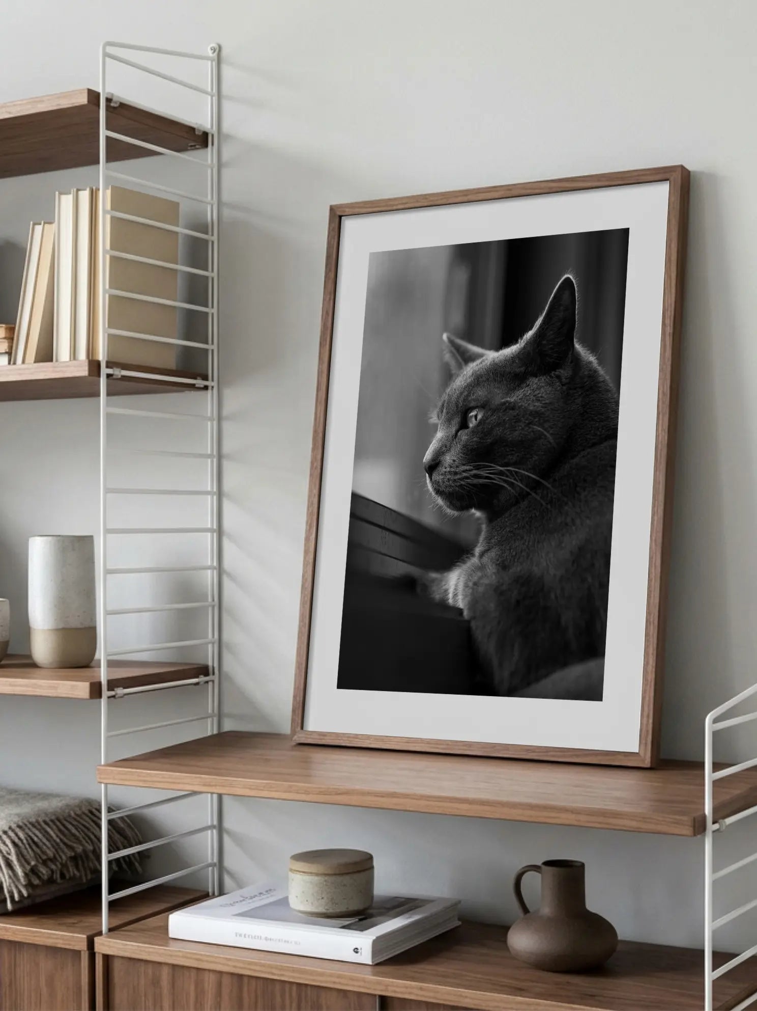 Cat Staring Out the Window Poster