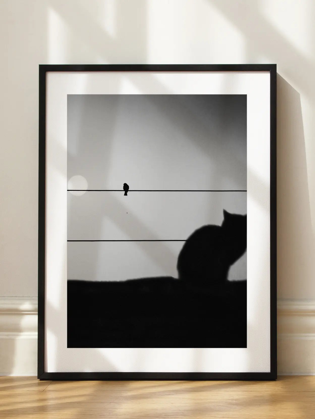 Cat and Bird Poster