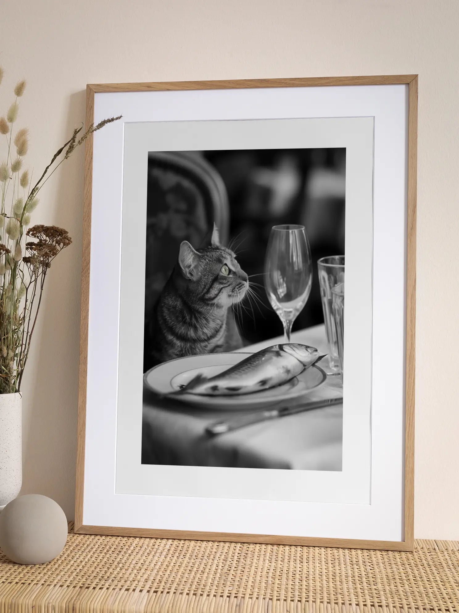 Cat and Fish Poster