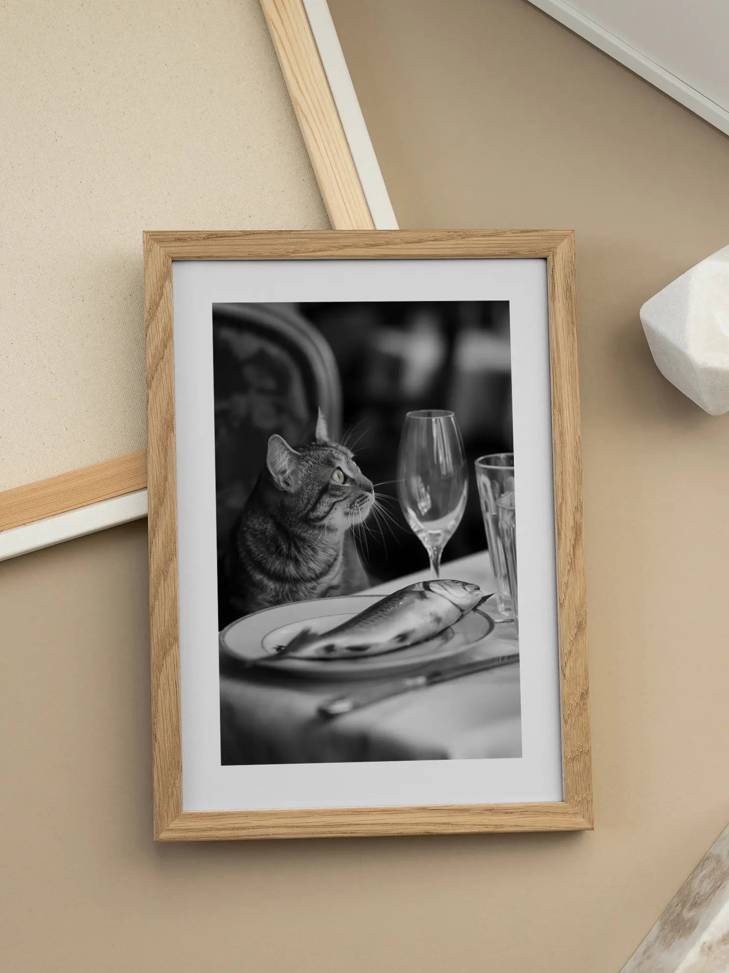 Cat and Fish Poster