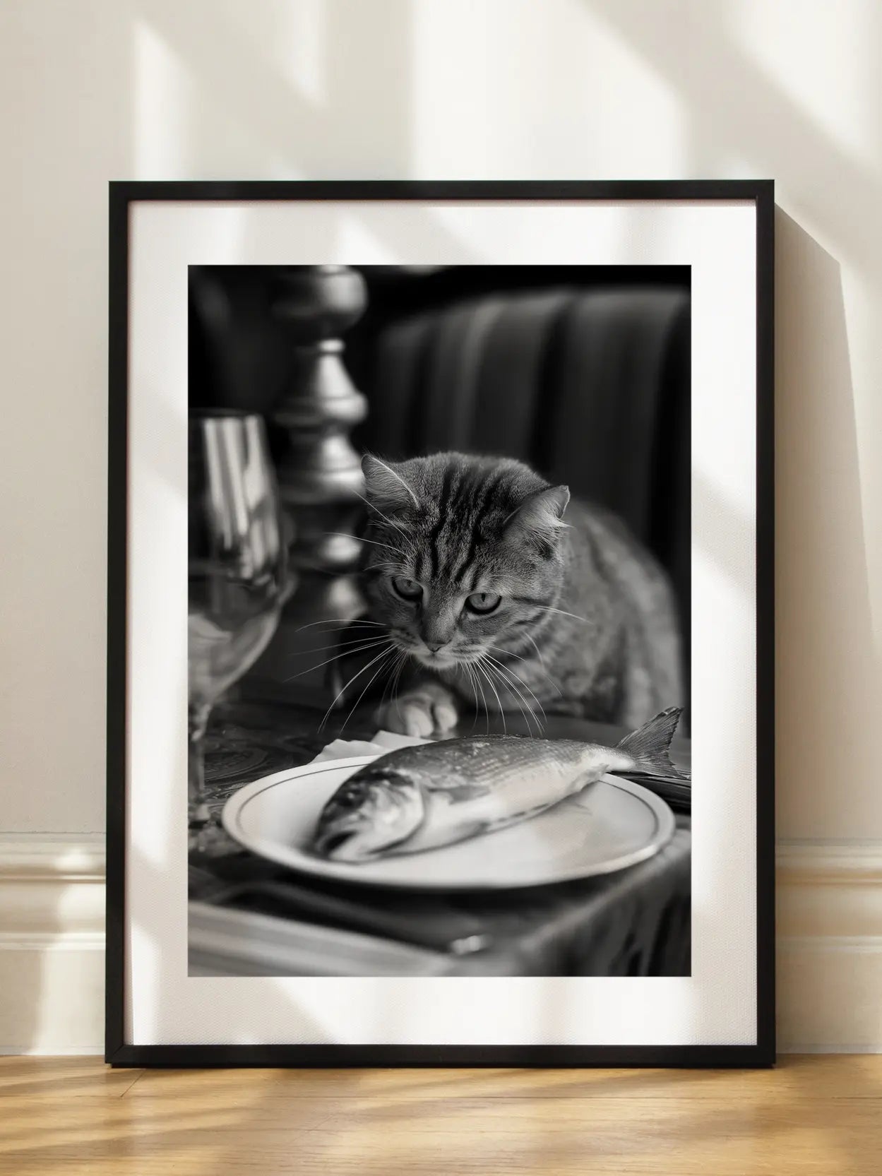 Cat and Fish Photography Poster