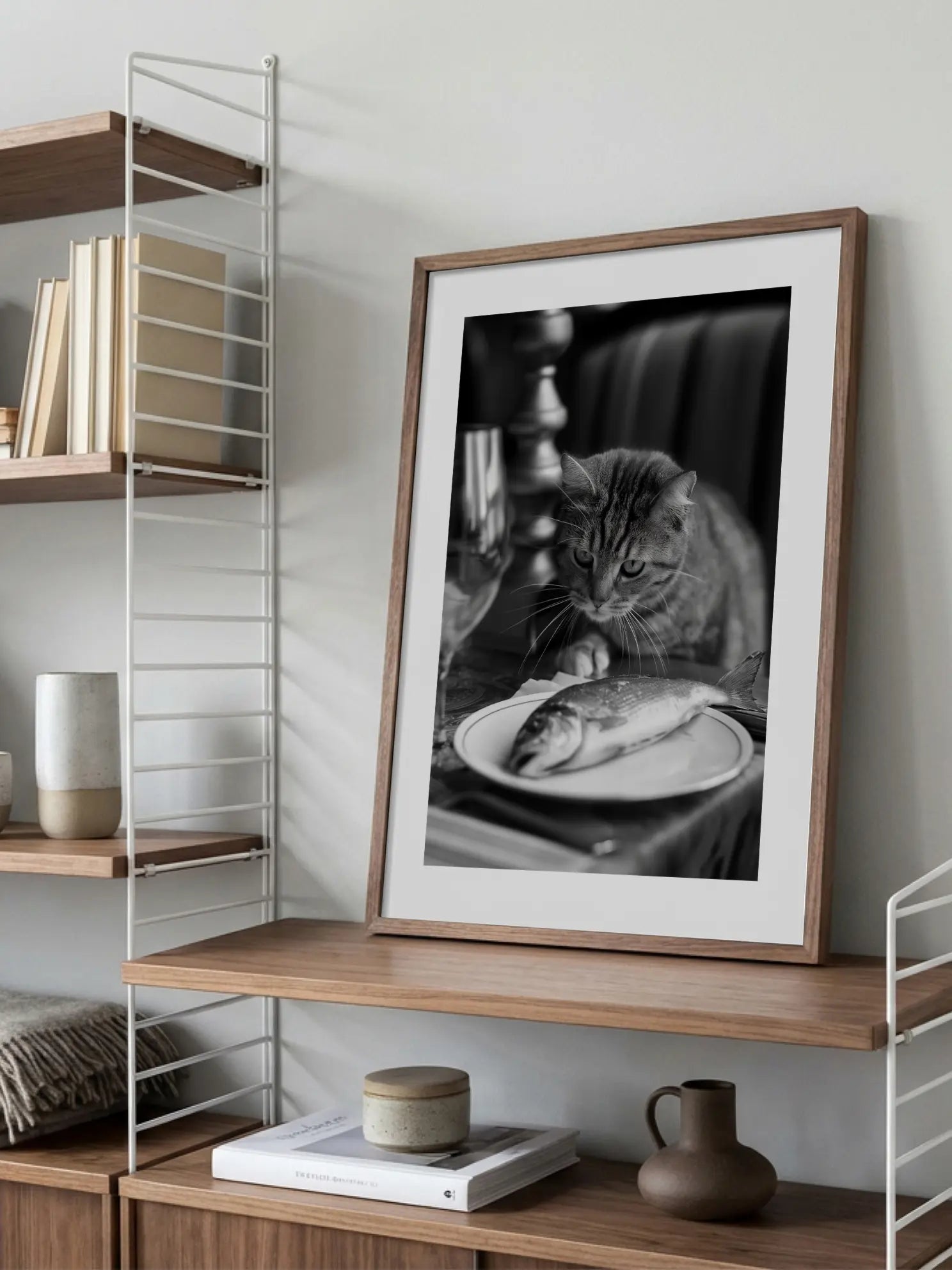 Cat and Fish Photography Poster