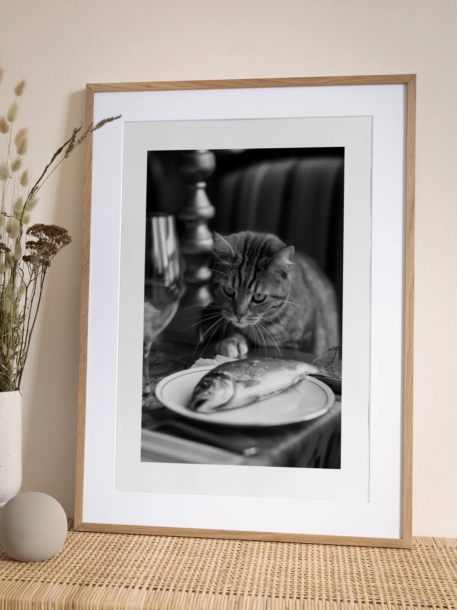 Cat and Fish Photography Poster