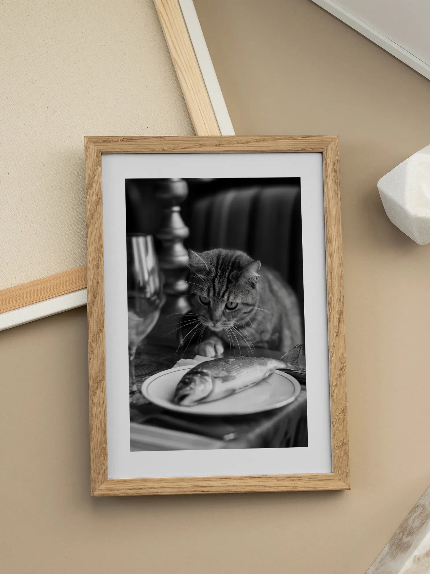 Cat and Fish Photography Poster