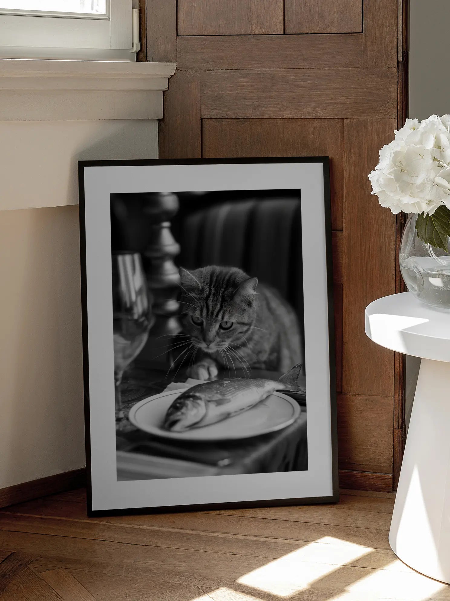 Cat and Fish Photography Poster