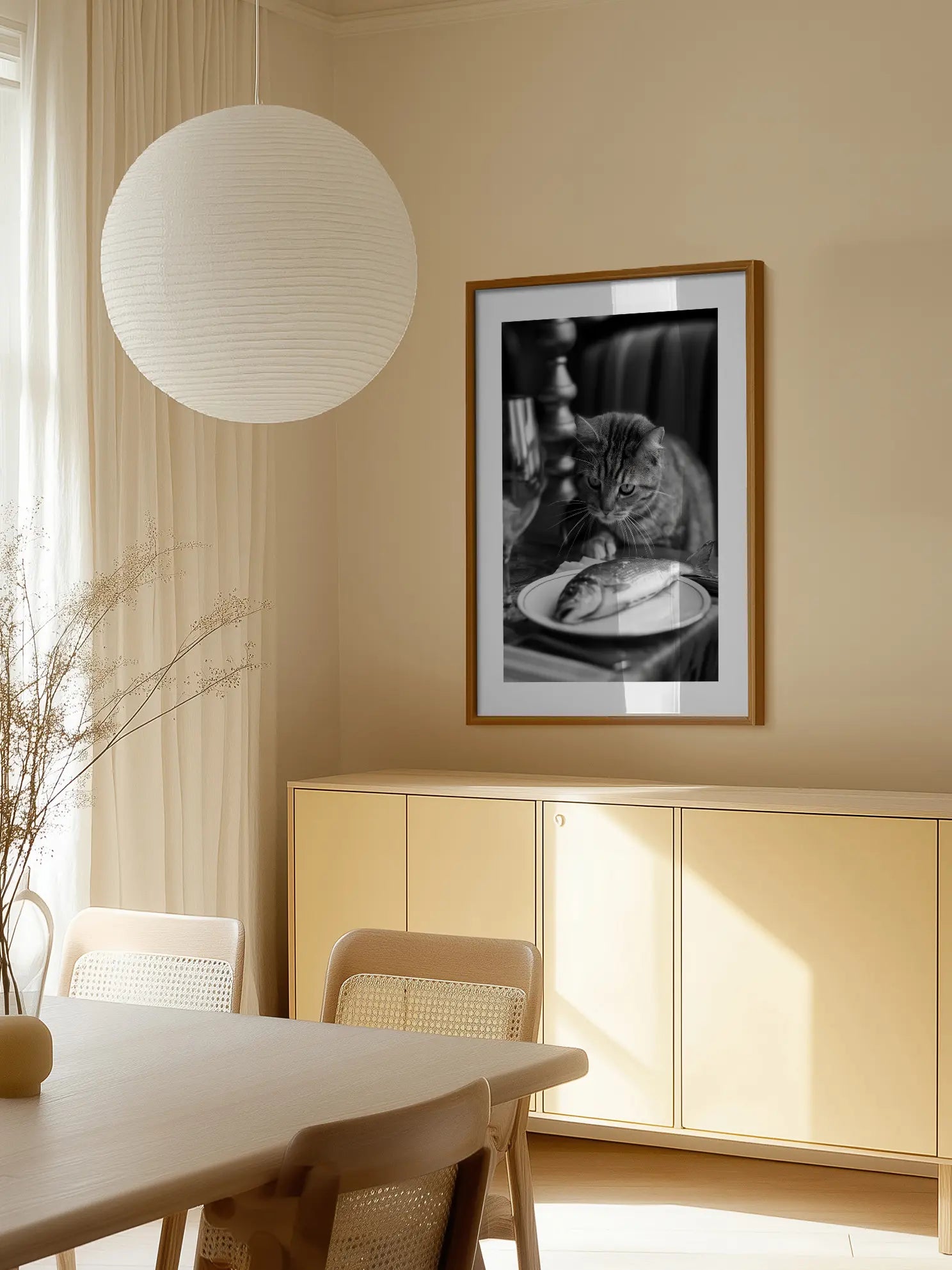 Cat and Fish Photography Poster