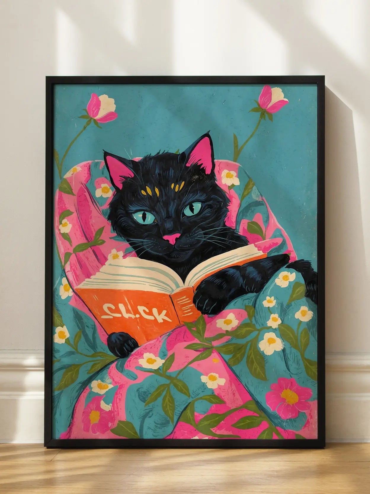 Cat in Bed Poster