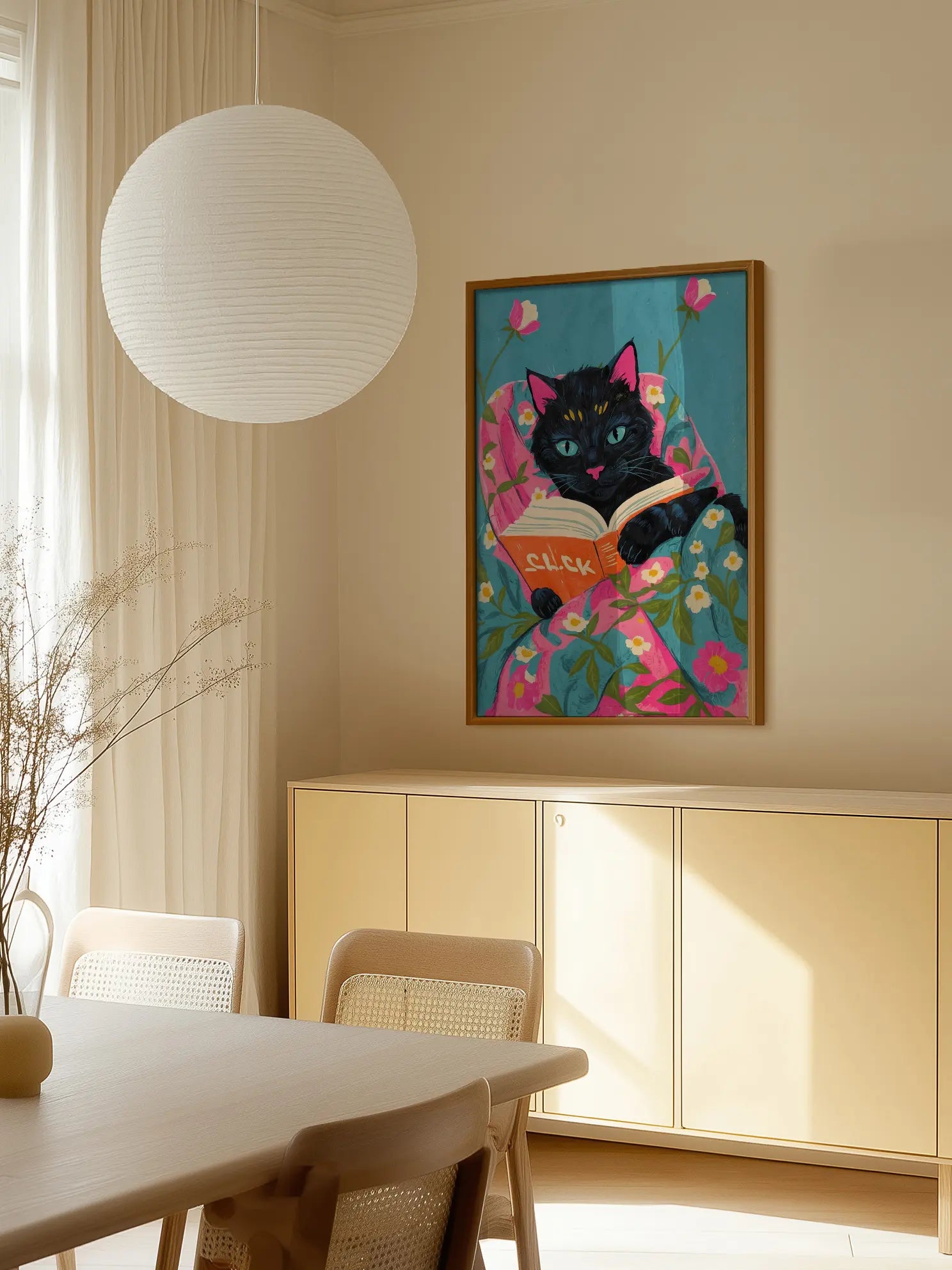 Cat in Bed Poster