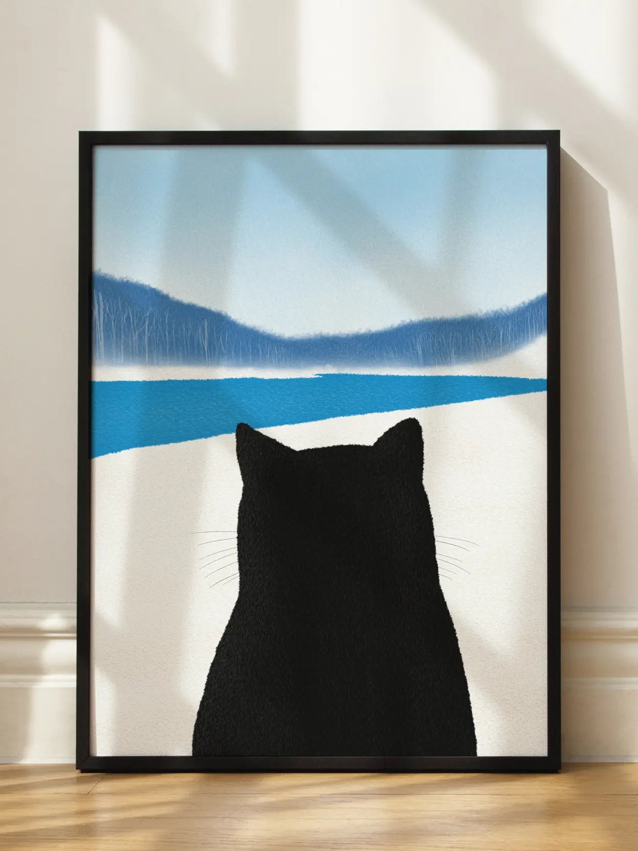 Cat in Winter Landscape Poster