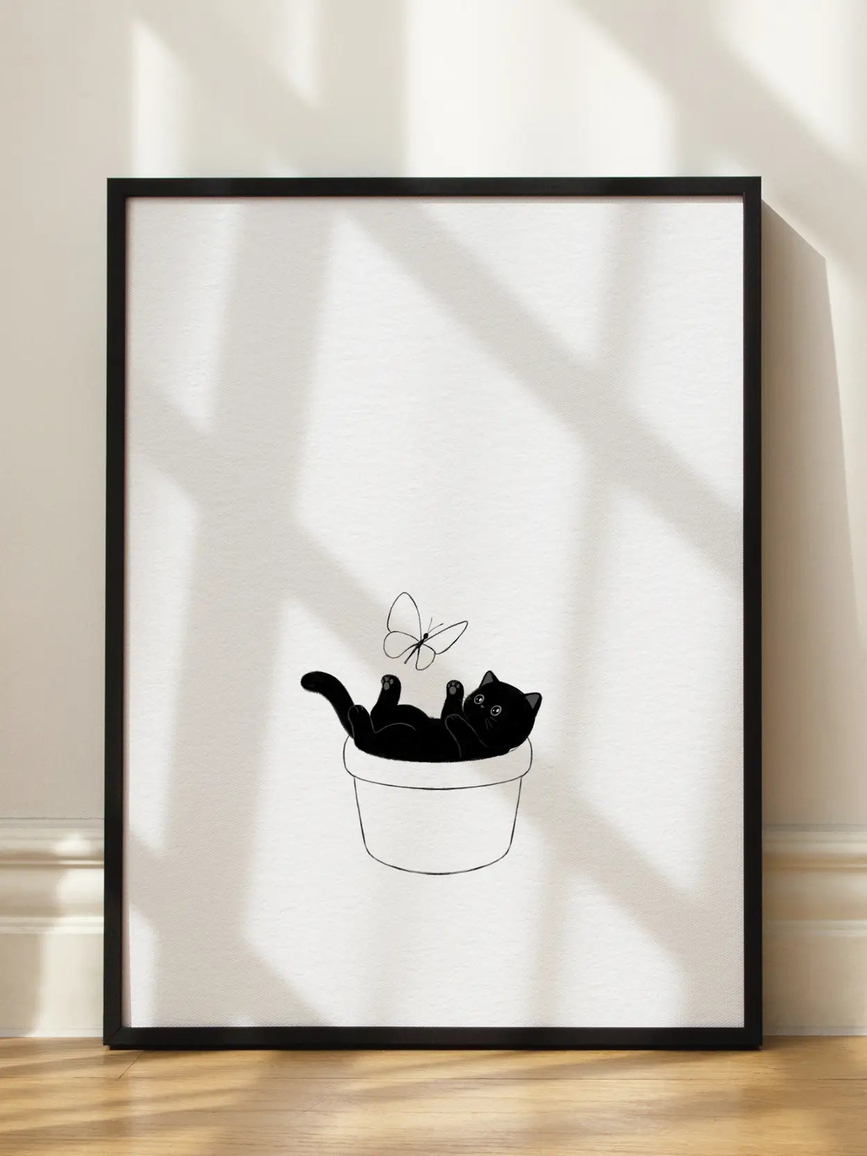 Cat in a Flowerpot Poster