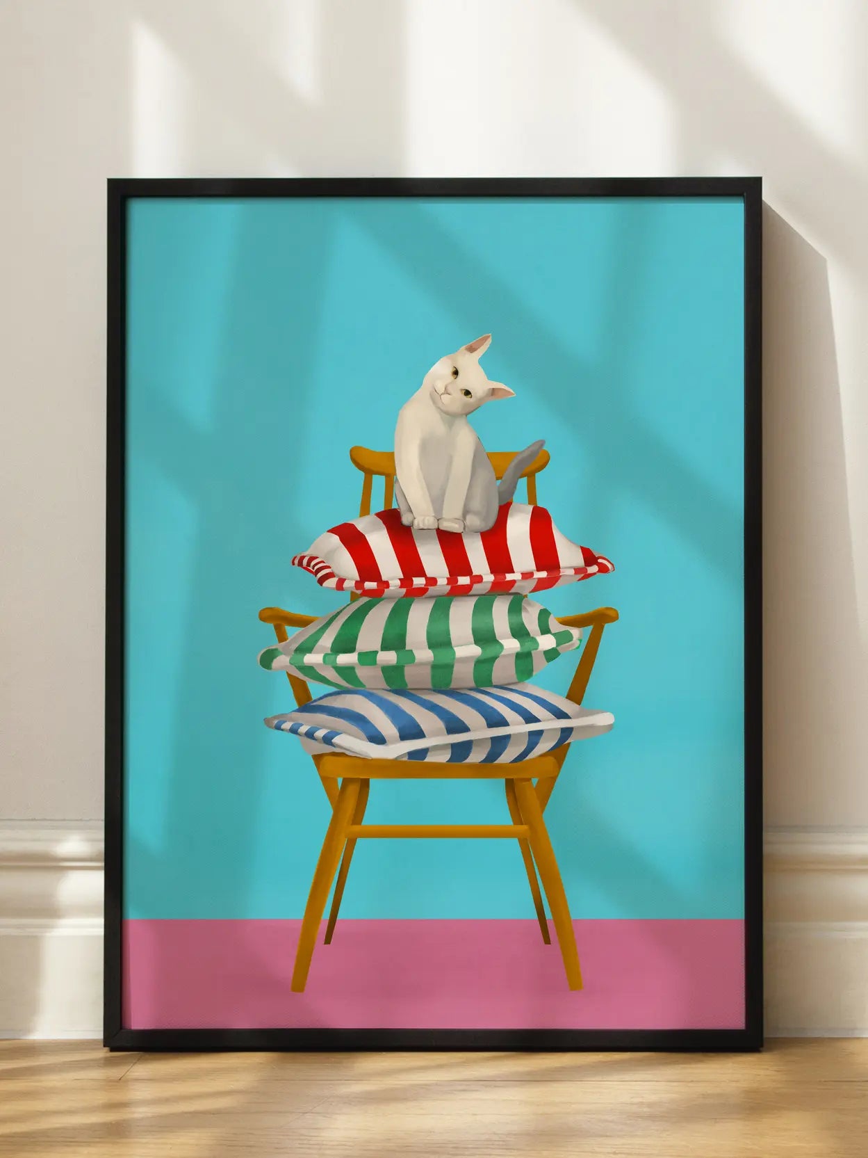 Cat on Pillows