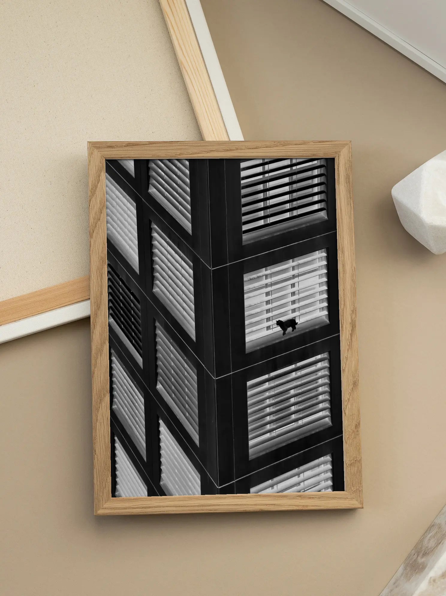 Cat on a Ledge Poster