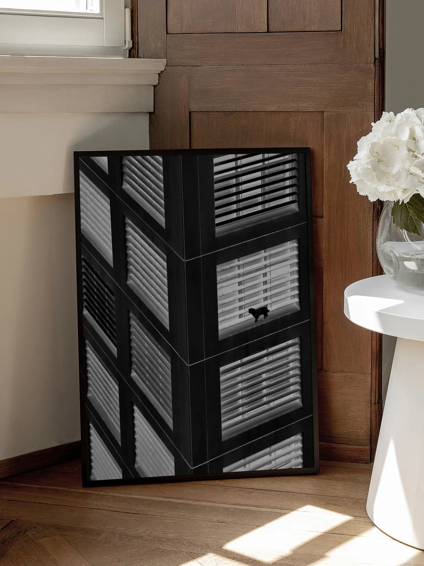 Cat on a Ledge Poster