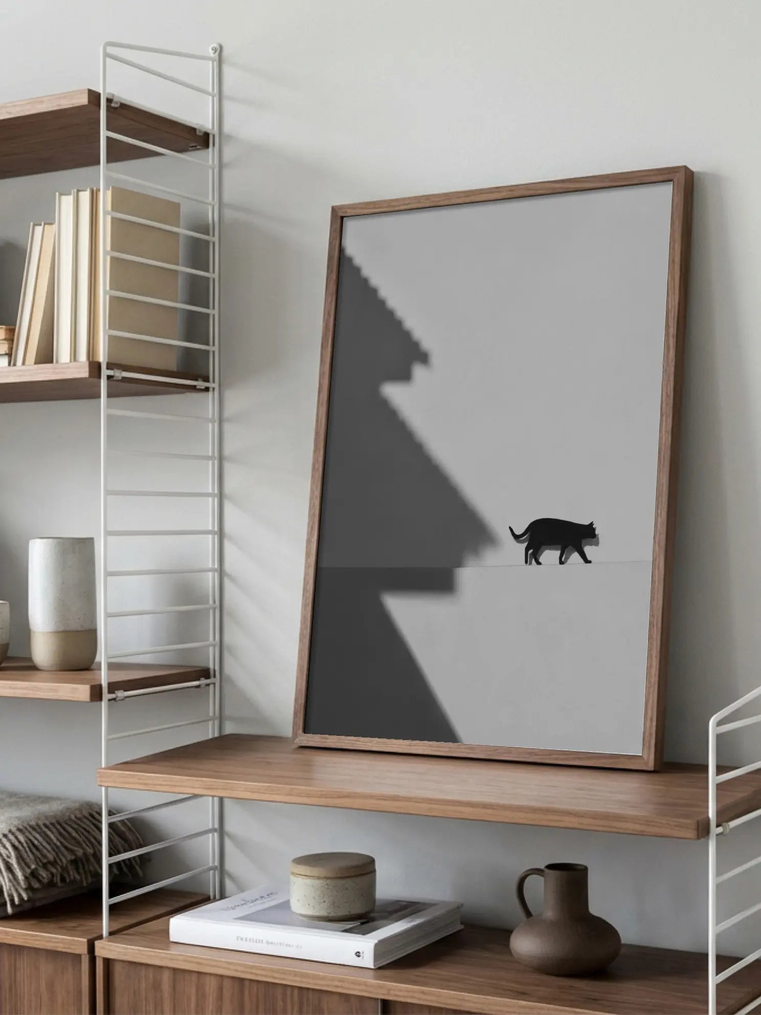 Cat on a Ledge No2 Poster