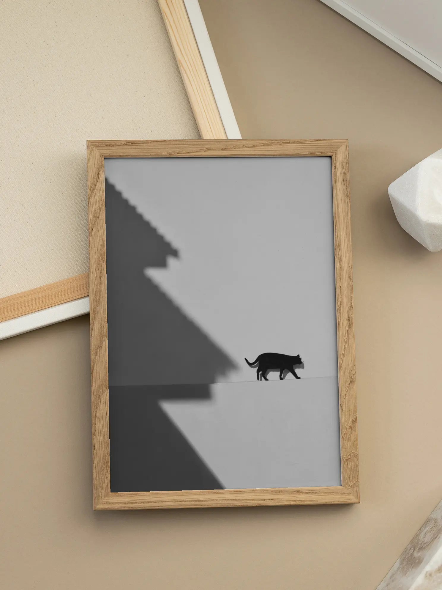 Cat on a Ledge No2 Poster