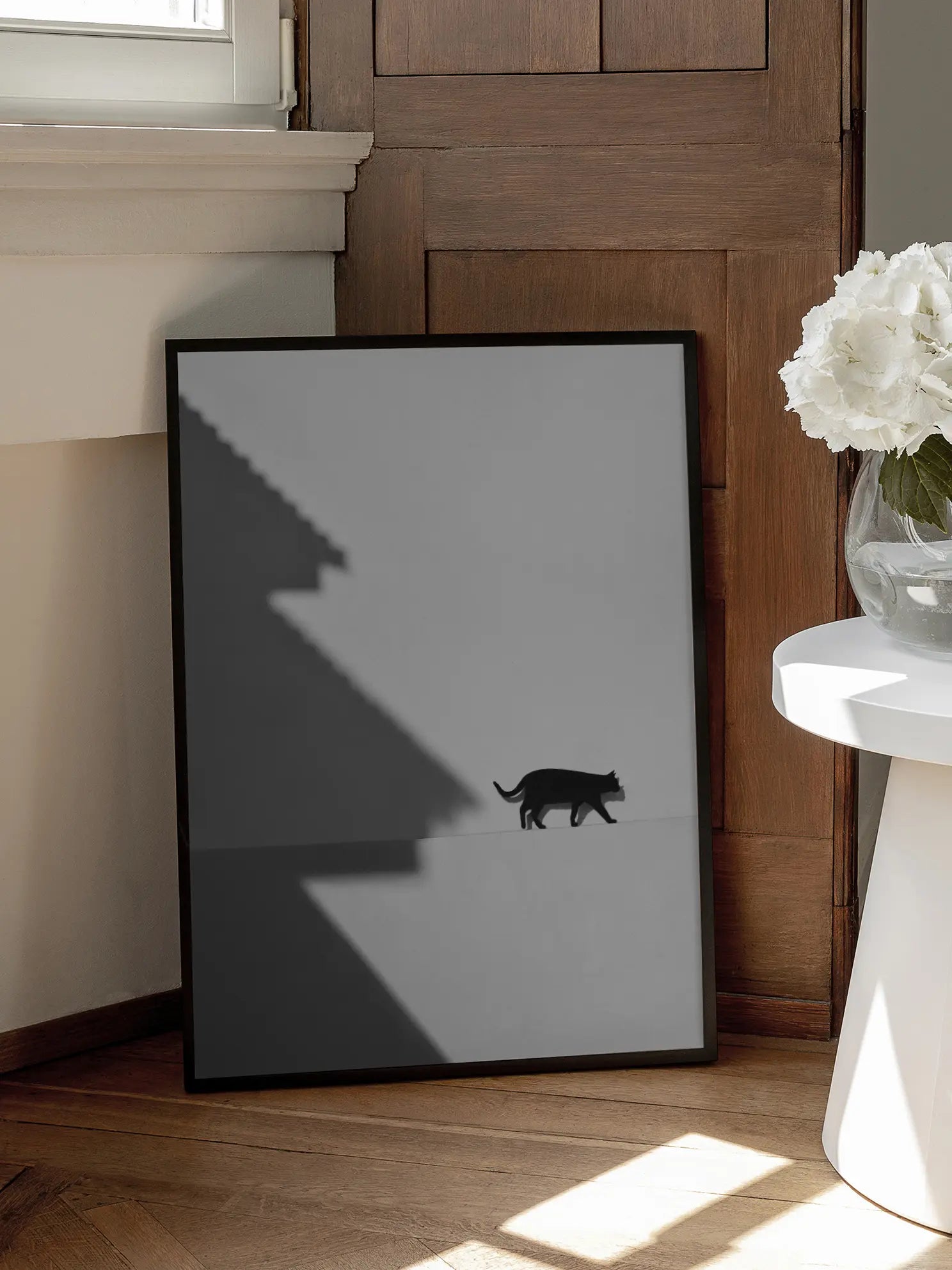 Cat on a Ledge No2 Poster