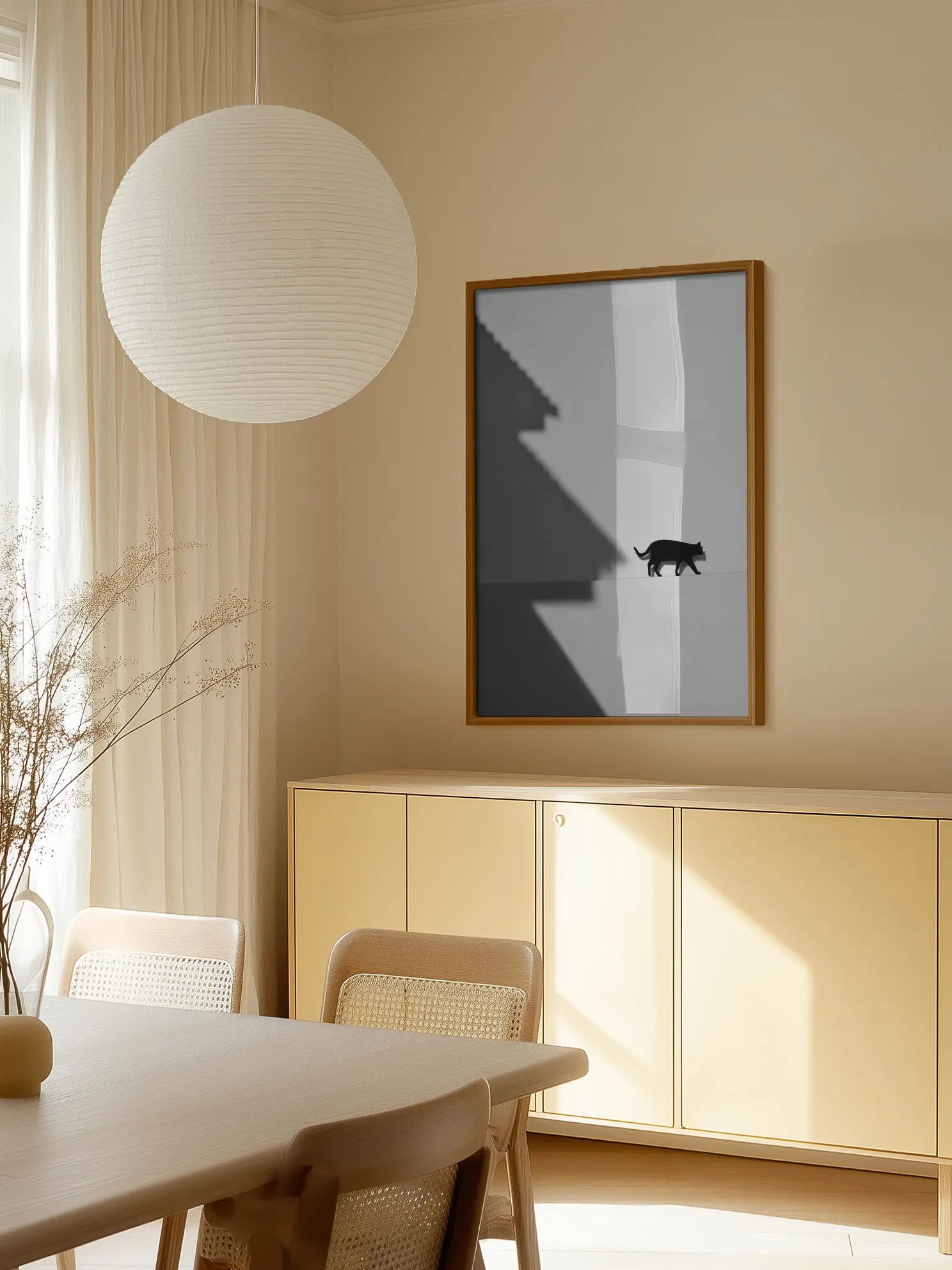 Cat on a Ledge No2 Poster