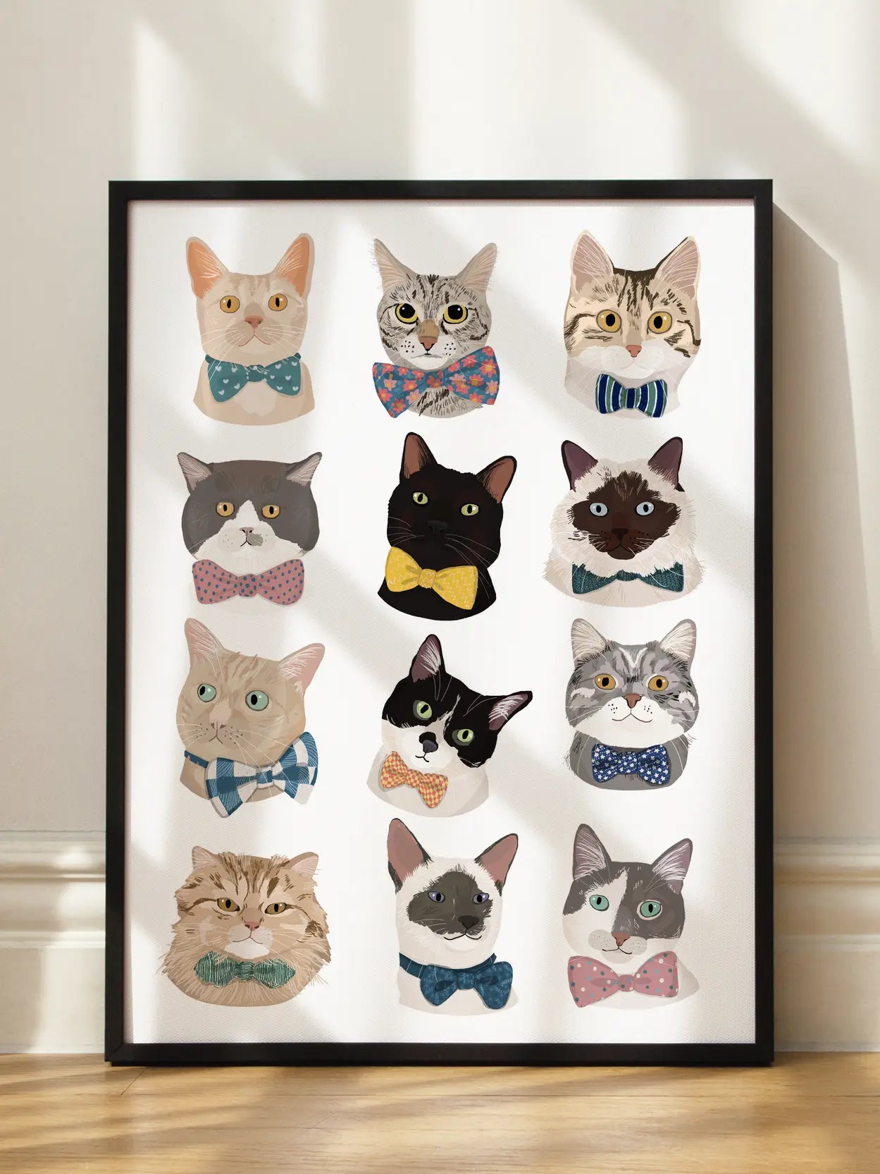 Cats with Bow Ties Poster