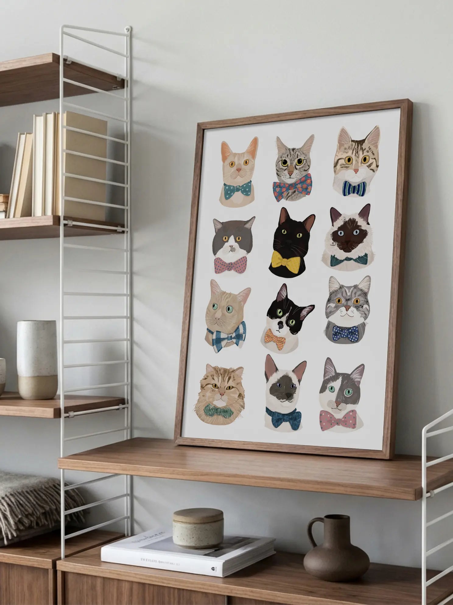 Cats with Bow Ties Poster