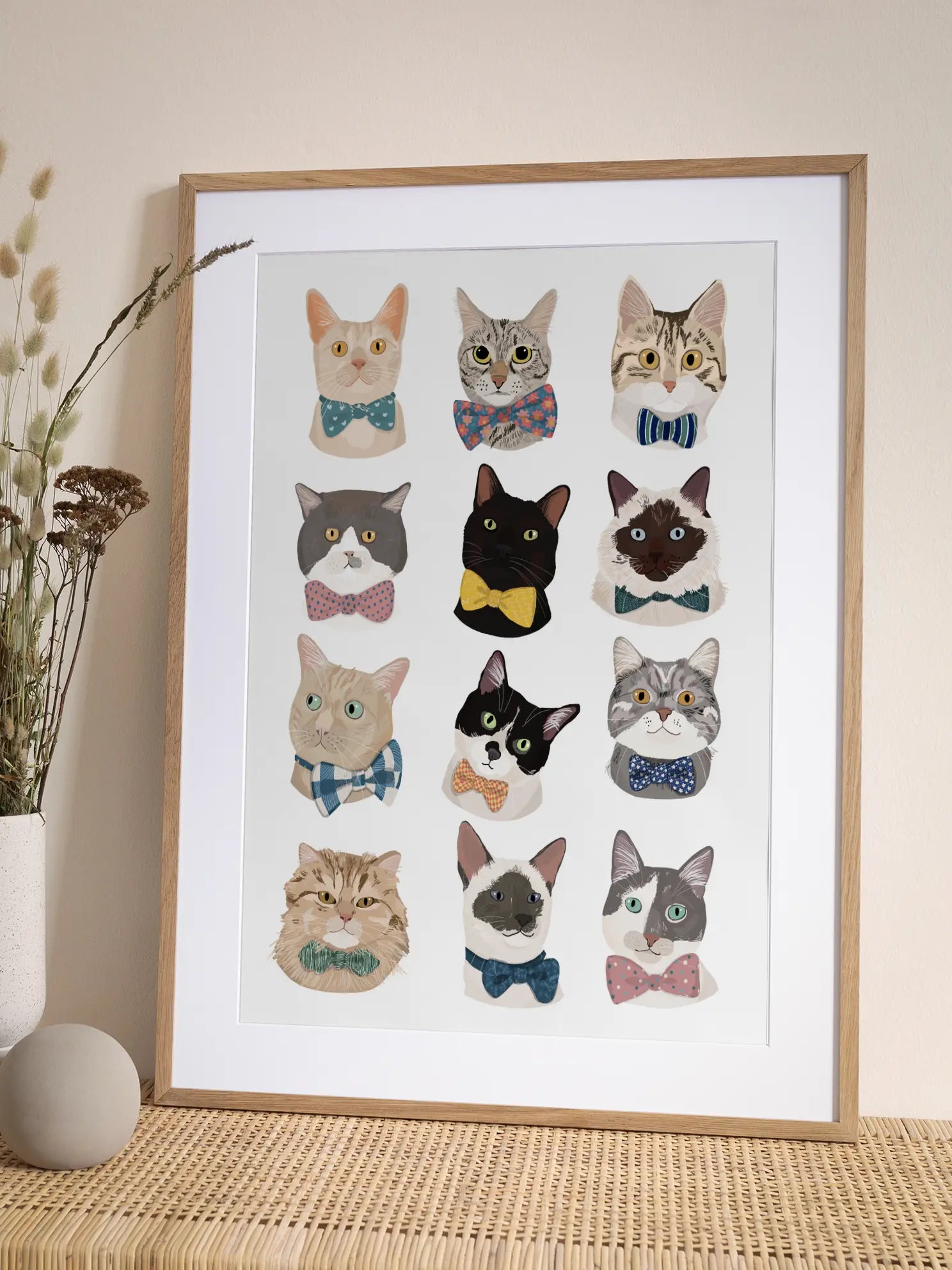 Cats with Bow Ties Poster