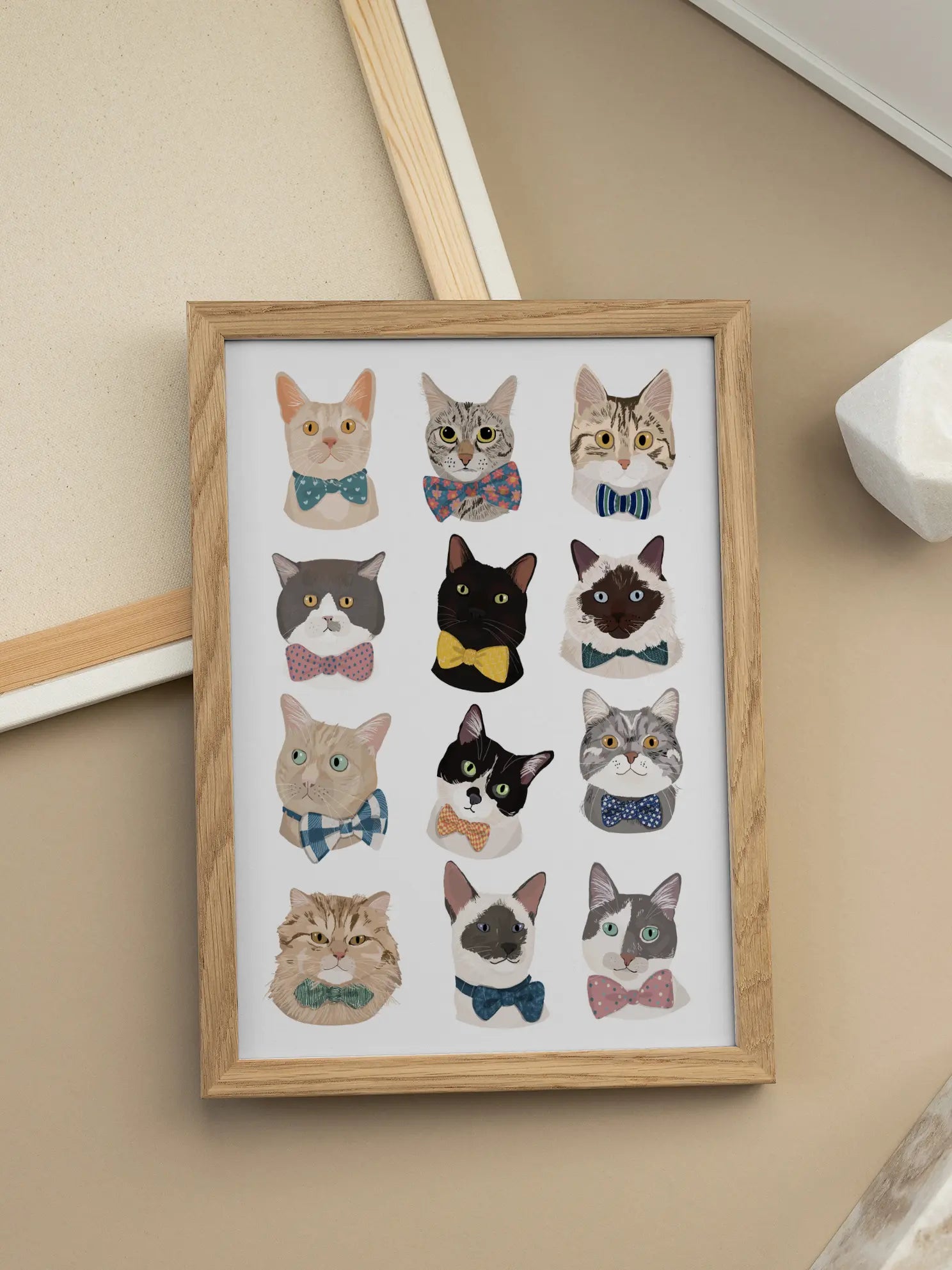Cats with Bow Ties Poster