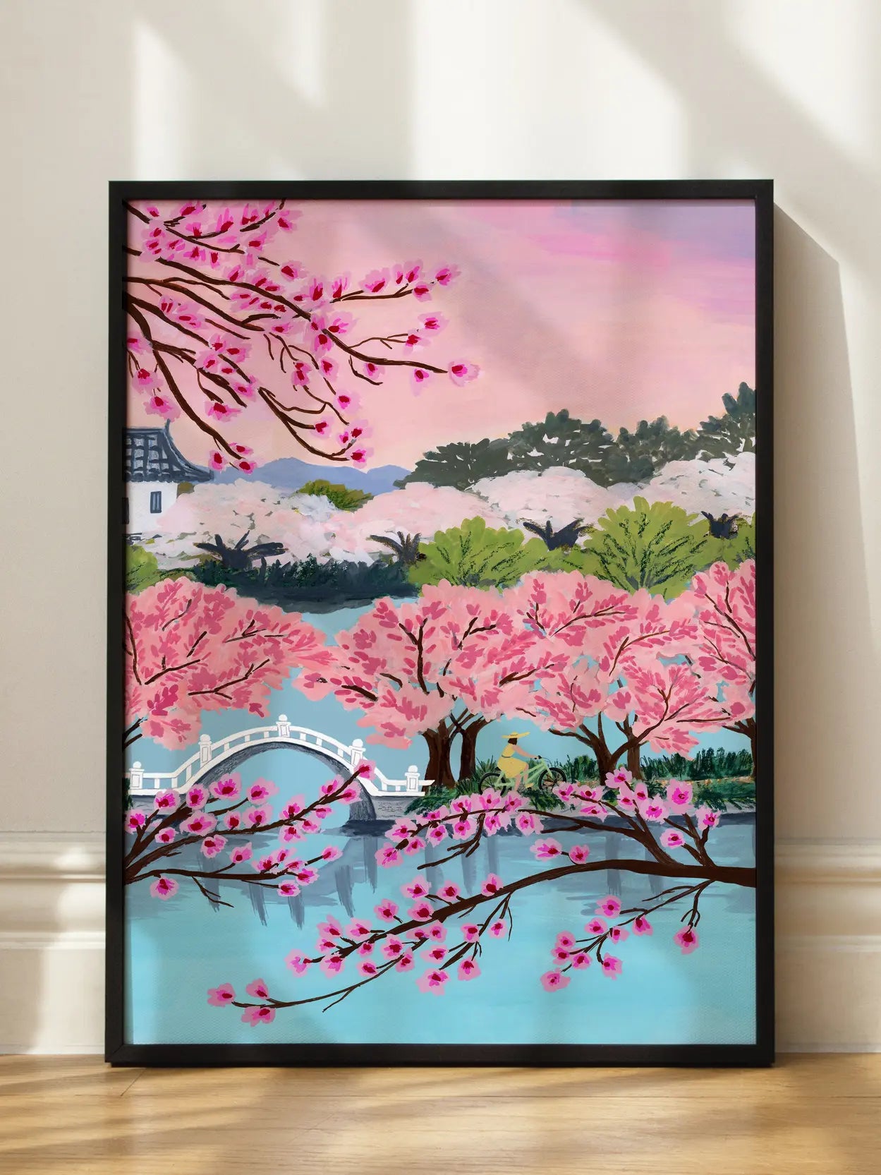 Cherry Blossom Landscape Poster