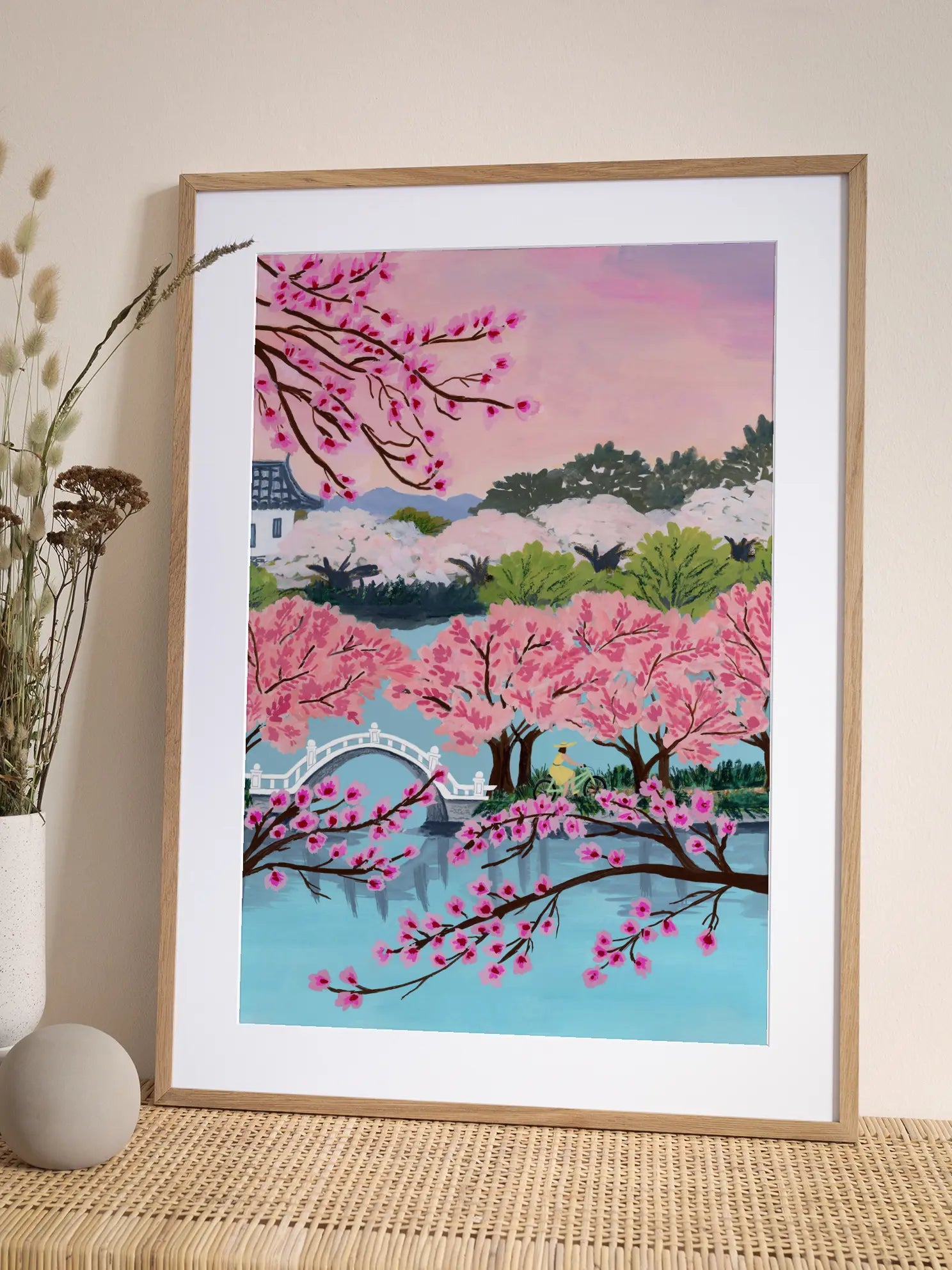 Cherry Blossom Landscape Poster