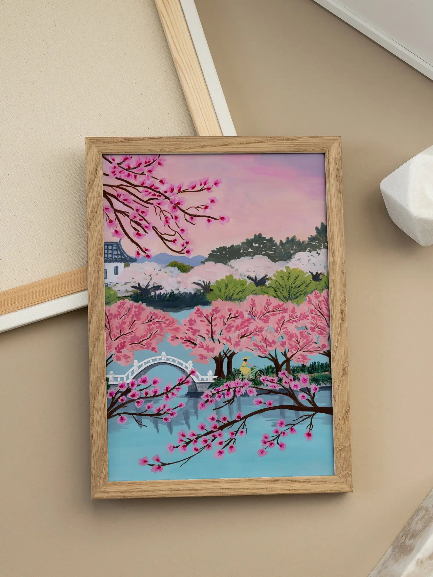 Cherry Blossom Landscape Poster