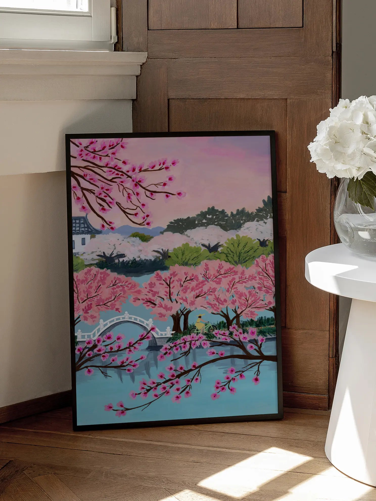 Cherry Blossom Landscape Poster
