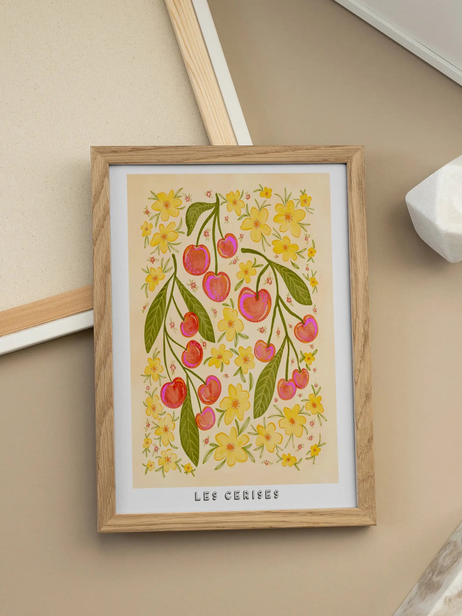 Cherry Botanical Illustration Poster