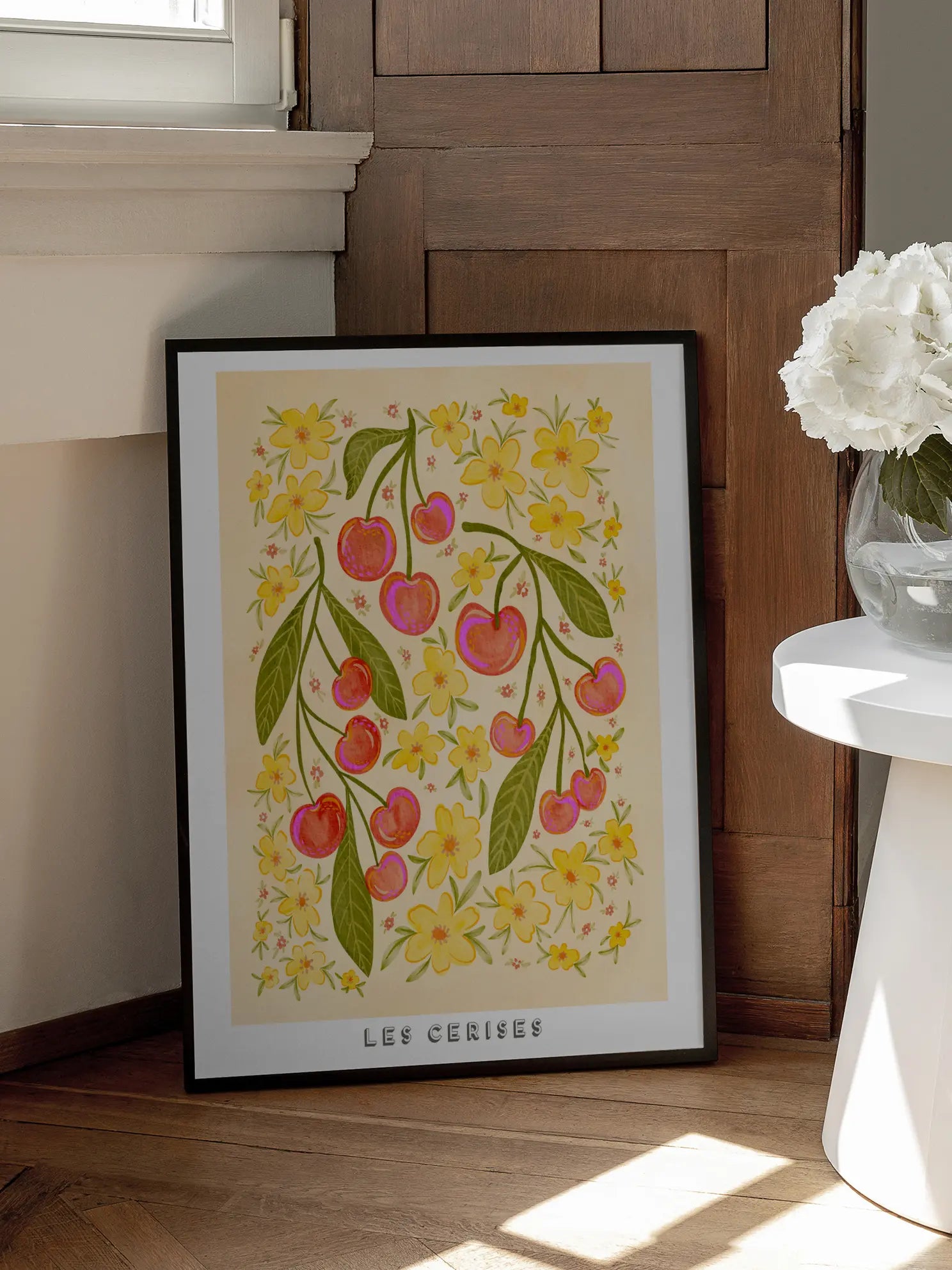 Cherry Botanical Illustration Poster