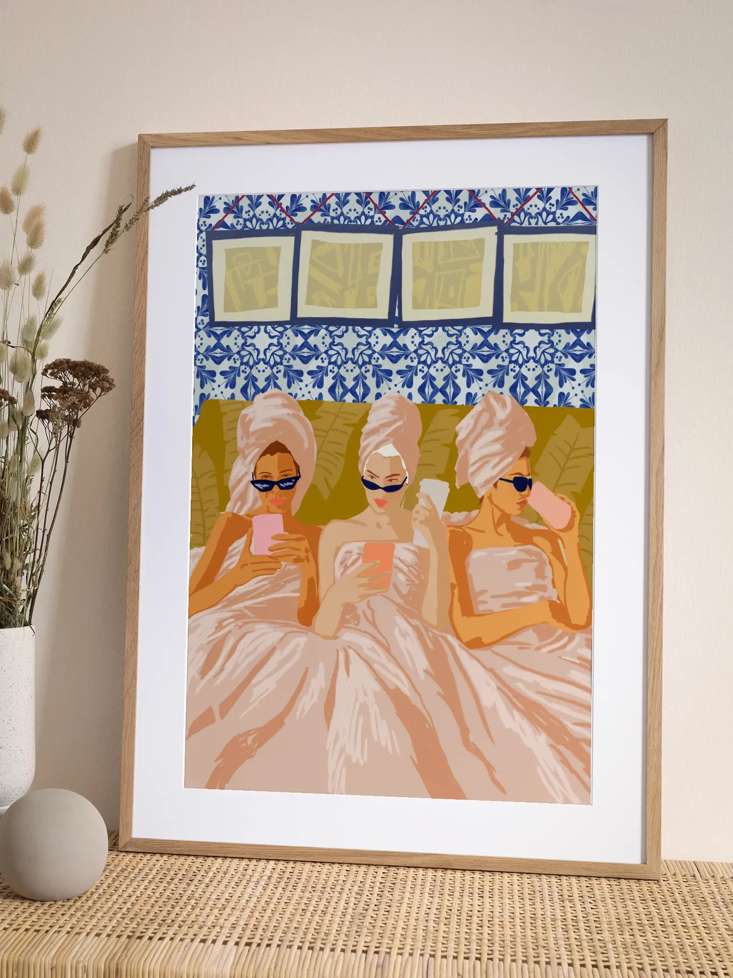 Chilling in Bed Poster