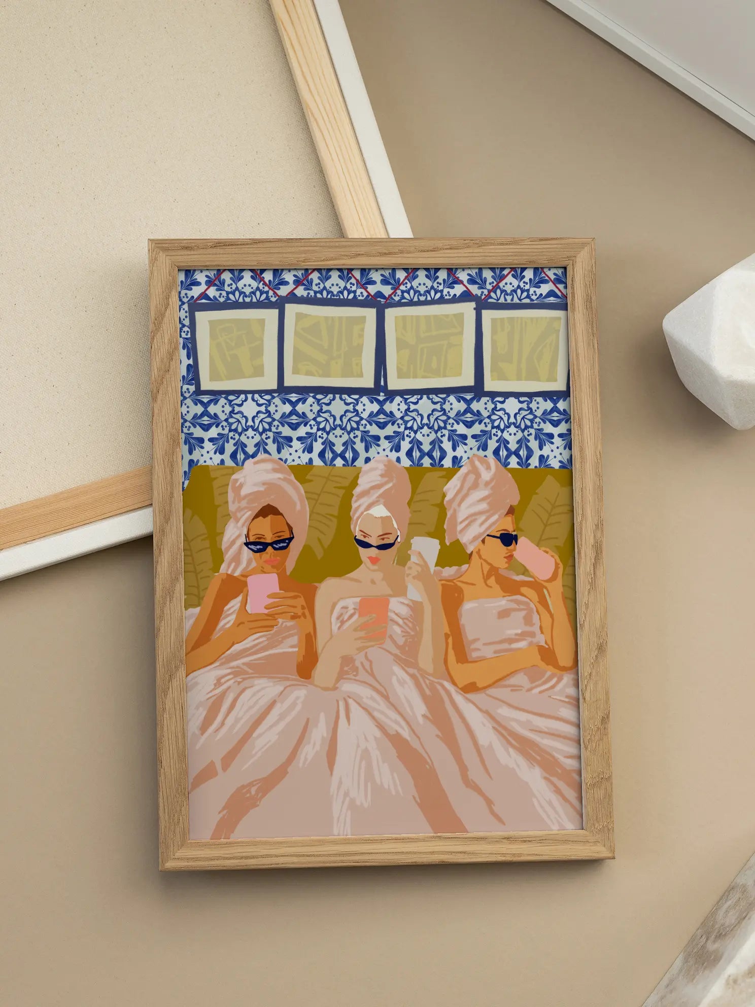 Chilling in Bed Poster