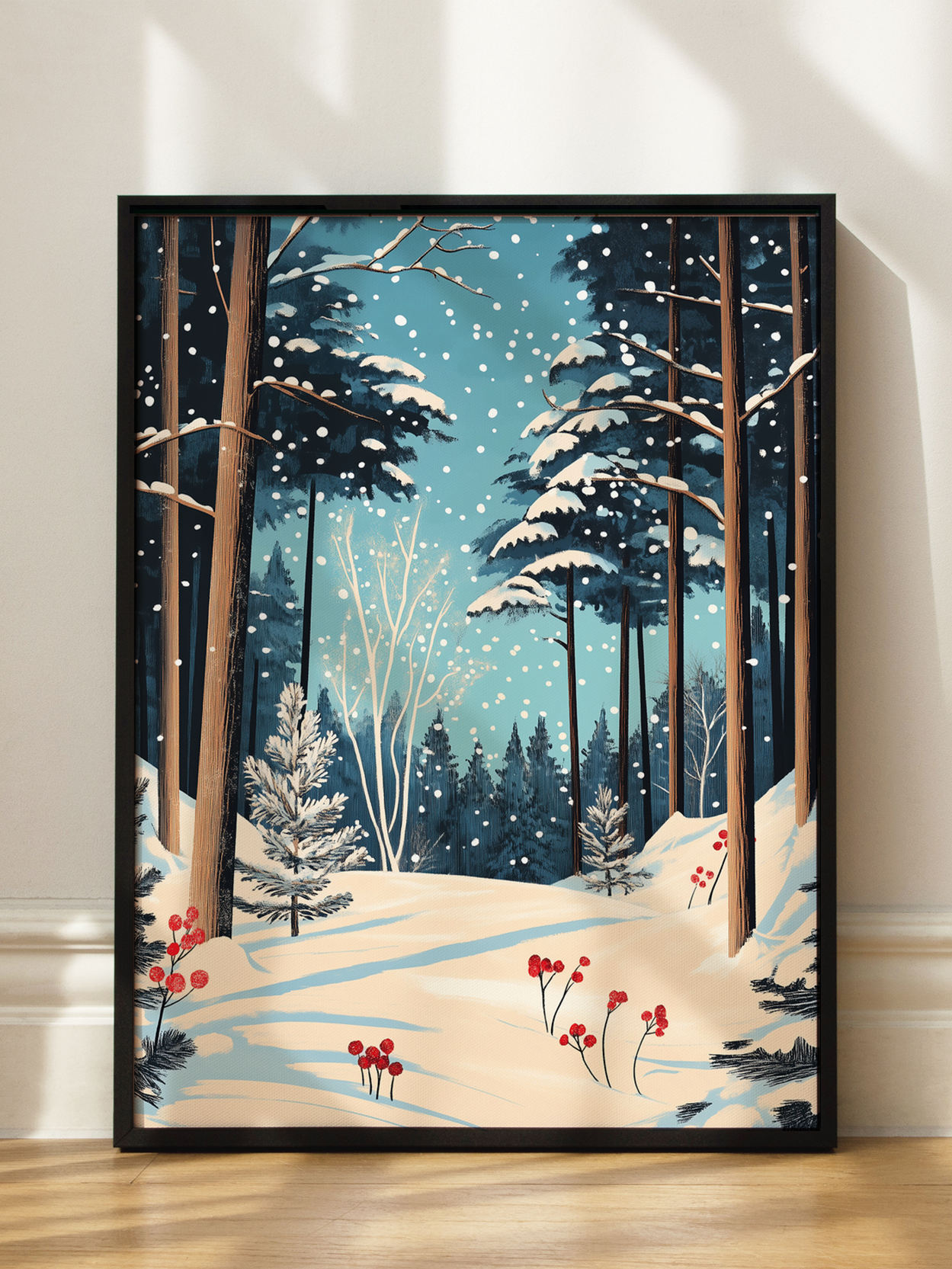 Christmas Snowy forest